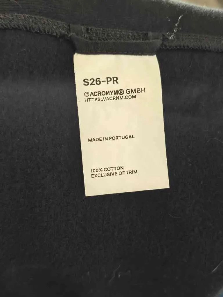 Acronym Acronym S26-PR (Sz: L) - Organic Cotton Hooded Sweatshirt Size US L / EU 52-54 / 3 - 5 Thumbnail