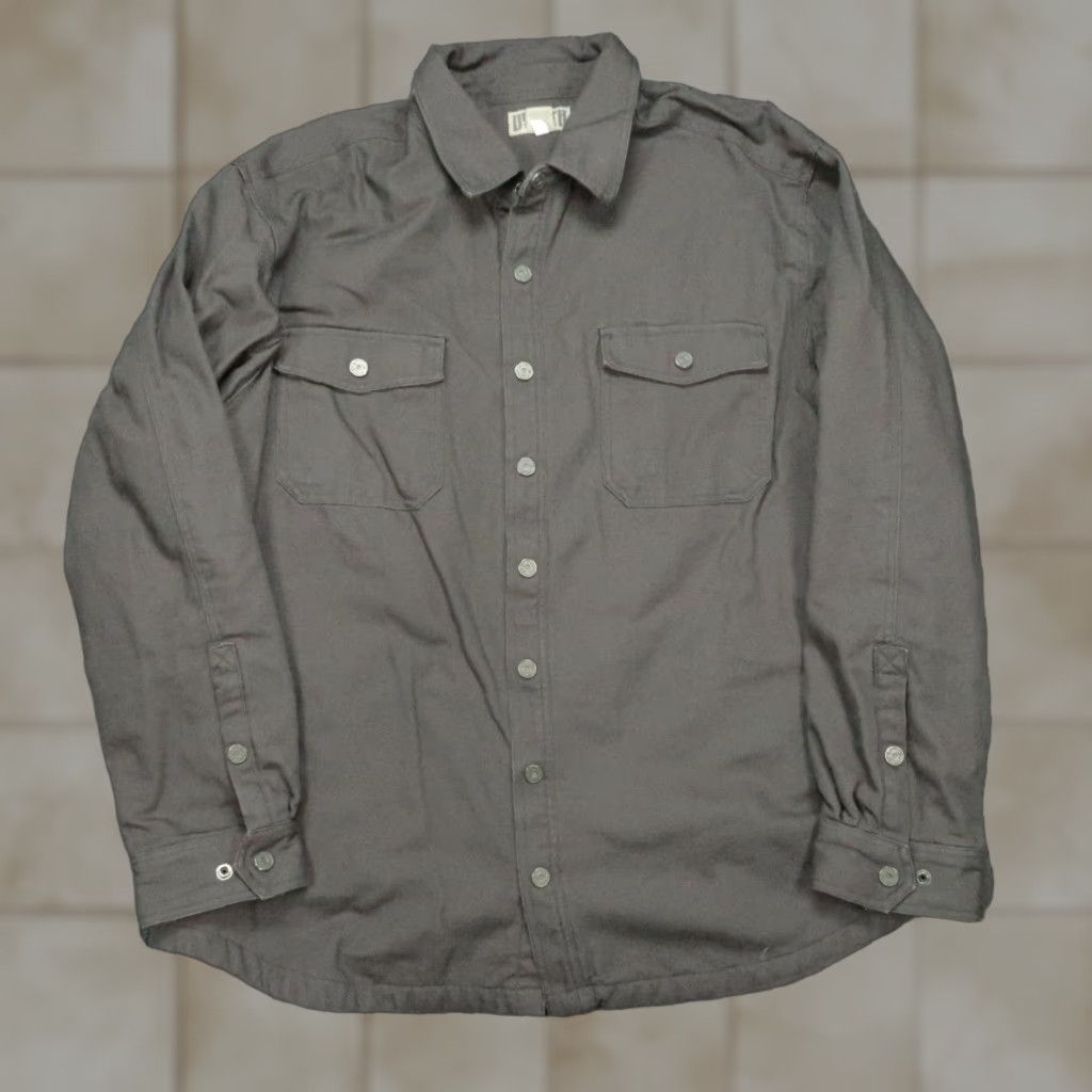 Vintage Duluth Shirt Men 2XL Tall Button-Up Shacket Fire Hose Fleece Lined Gray Cotton Heavyweight Pockets Casual Workwear Size US XXL / EU 58 / 5 - 1 Thumbnail