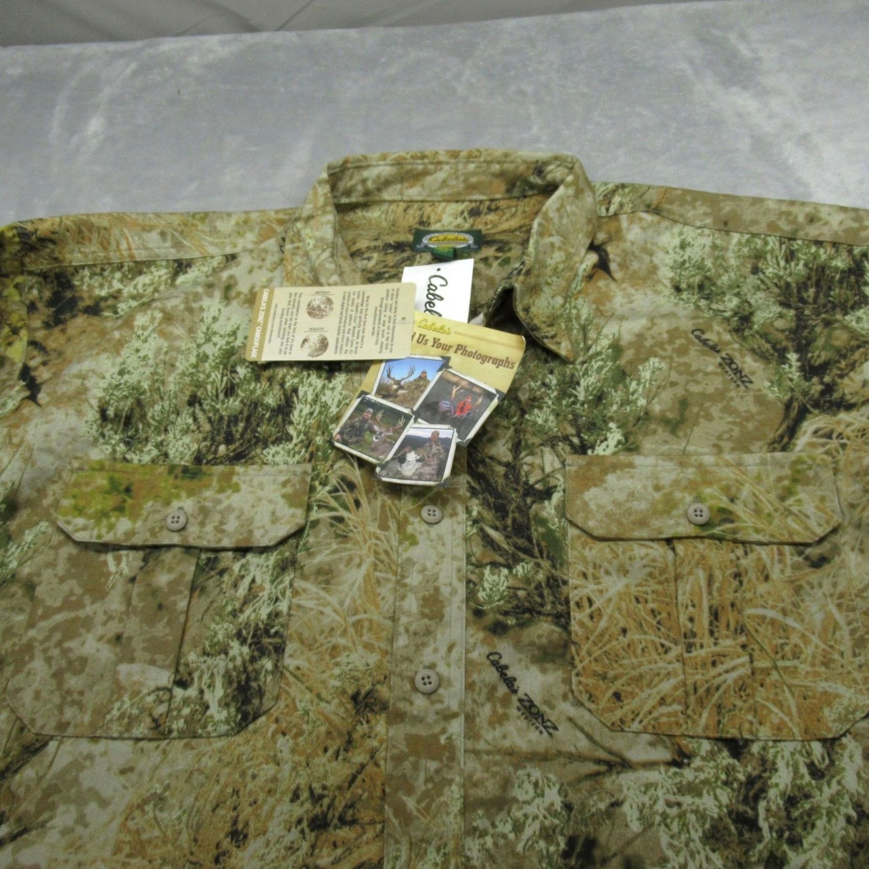 Vintage Cabela's Shirt Mens 2XL Tan Camo ZONZ Western 7 Button Long Sleeve Hunting NEW Size US XXL / EU 58 / 5 - 3 Thumbnail