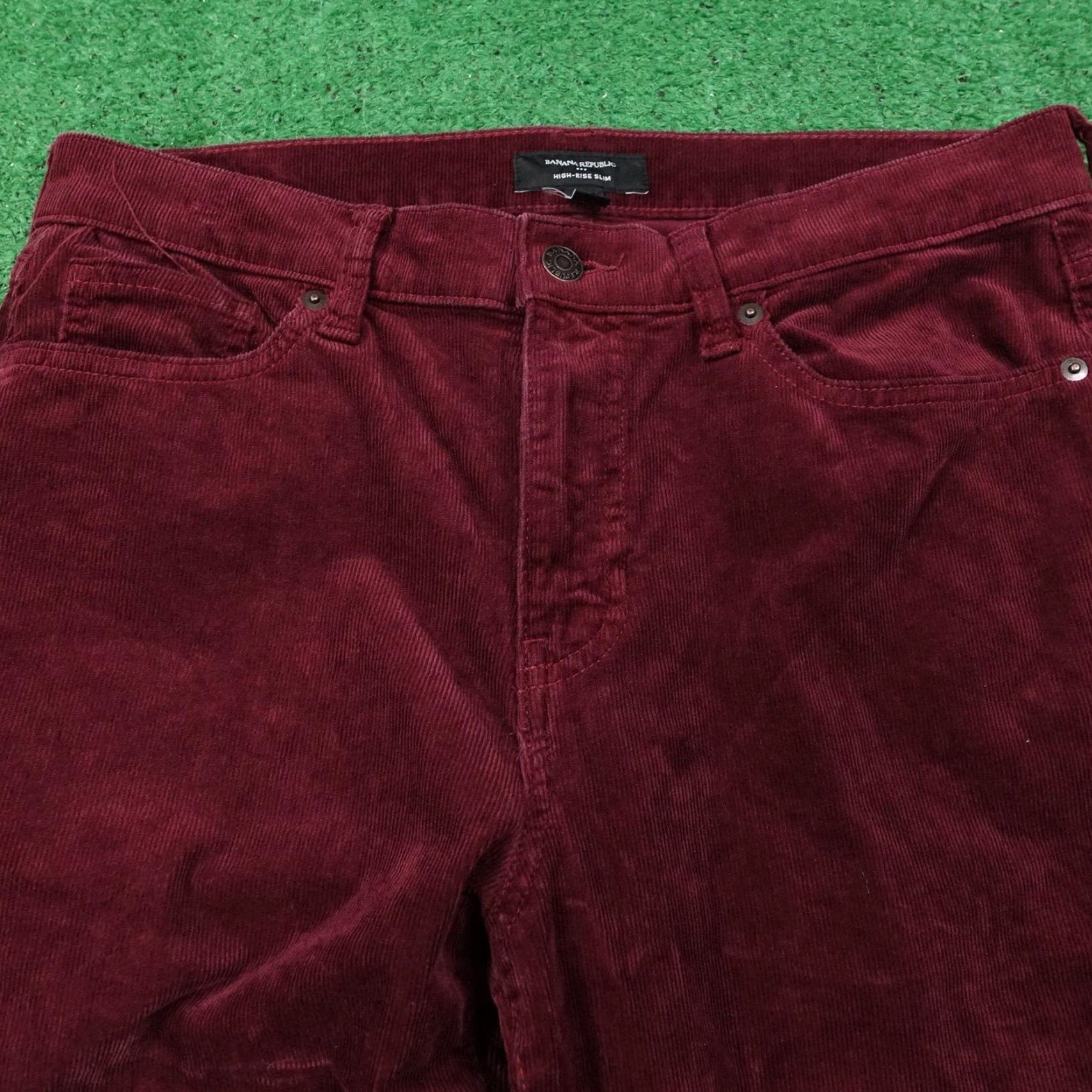 Banana Republic Banana Republic Pants Womens 8 Red Corduroy Chino High-Rise Slim 32x27.5 Size 30" / US 8 / IT 44 - 2 Thumbnail