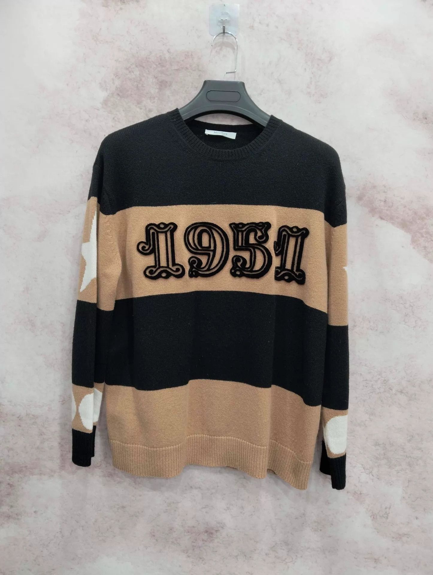 Max Mara MaxMara Digital Stripe Oversized Crew Sweater 160 Size S / US 4 / IT 40 - 1 Thumbnail