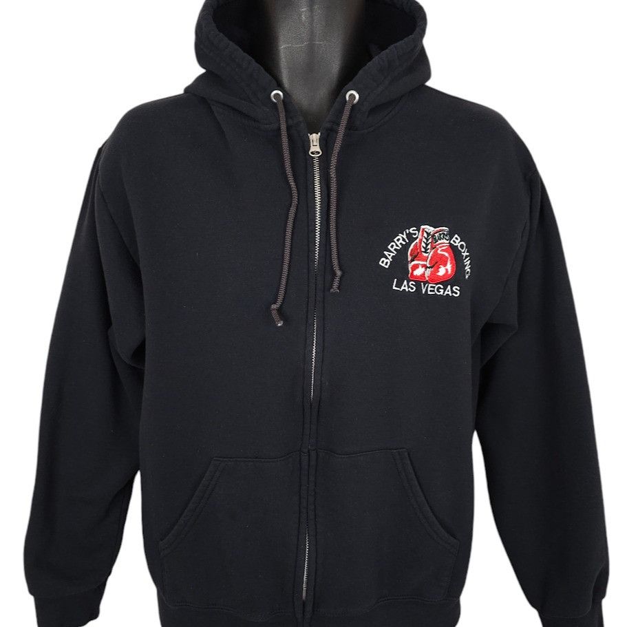 Fruit Of The Loom Barrys Boxing Sweatshirt Hoodie Mens Size Small Black Vegas Size US S / EU 44-46 / 1 - 2 Thumbnail