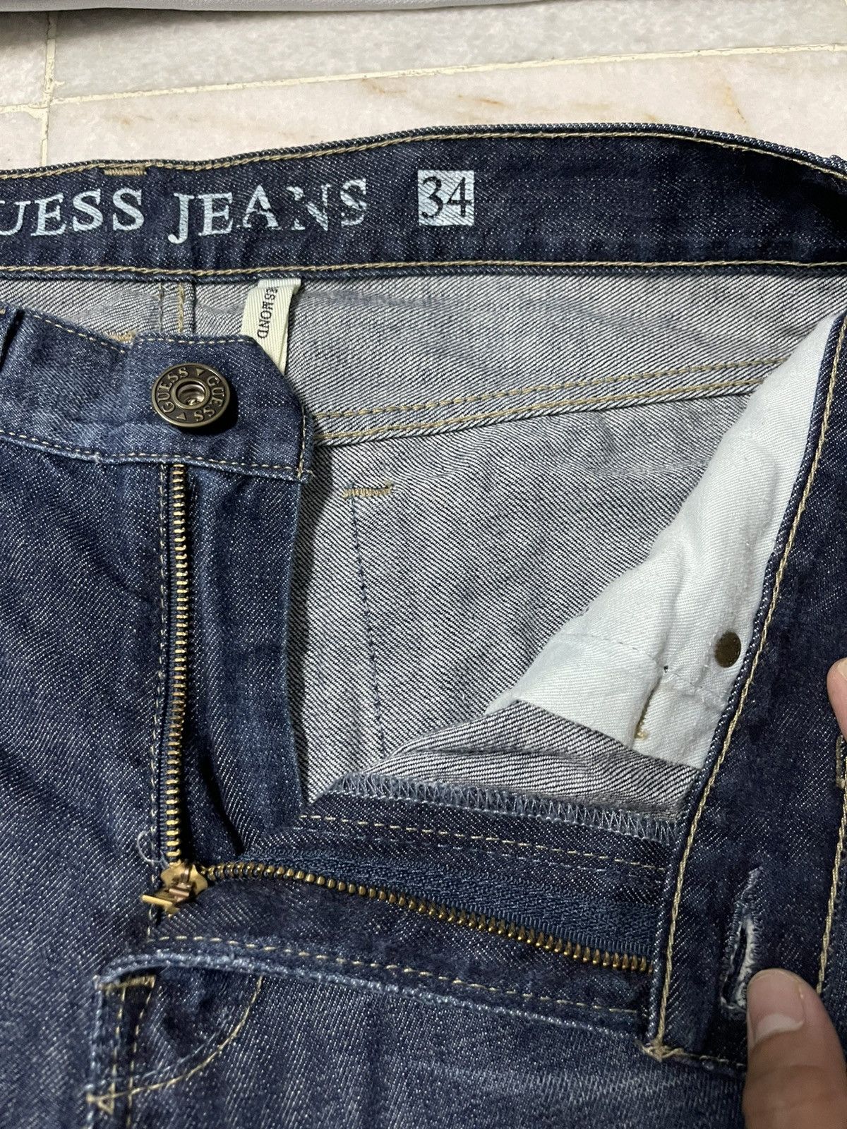 Guess × Japanese Brand Guess Denim Jeans Blue Size US 34 / EU 50 - 8 Thumbnail