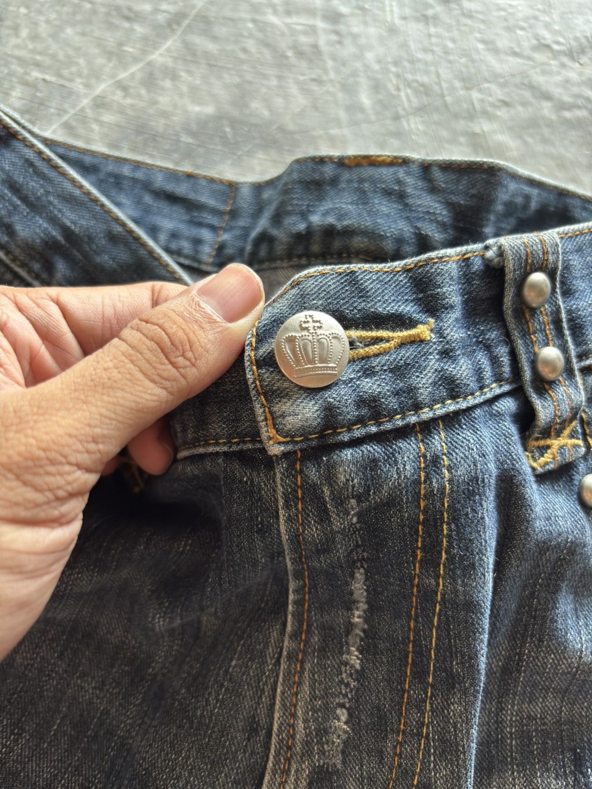 If Six Was Nine CUSTOM CULTURE distressed flare sashiko boro kapital style Size US 30 / EU 46 - 4 Thumbnail