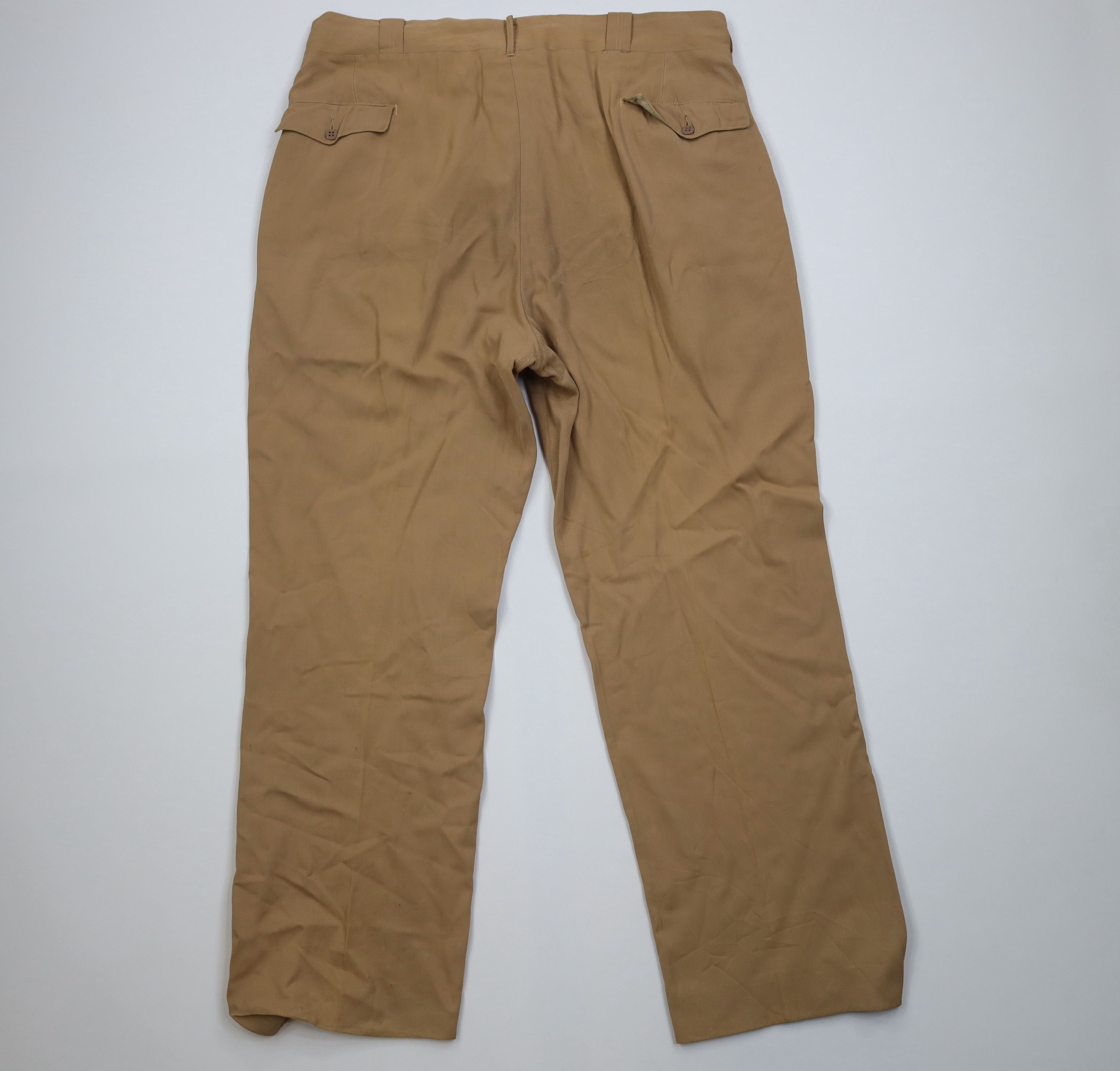 Vintage Vintage 50s Rockabilly Gabardine Wide Leg Chino Pants USA Size US 38 / EU 54 - 11 Thumbnail