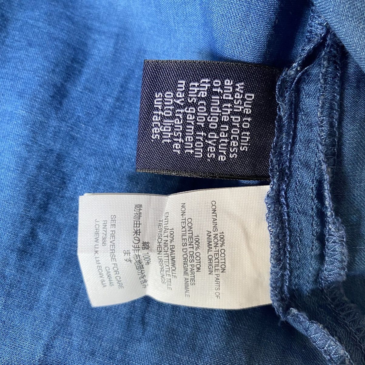 J.Crew J.CREW Blue Ruffled Long-Sleeve Blouse Size XS / US 0-2 / IT 36-38 - 7 Thumbnail