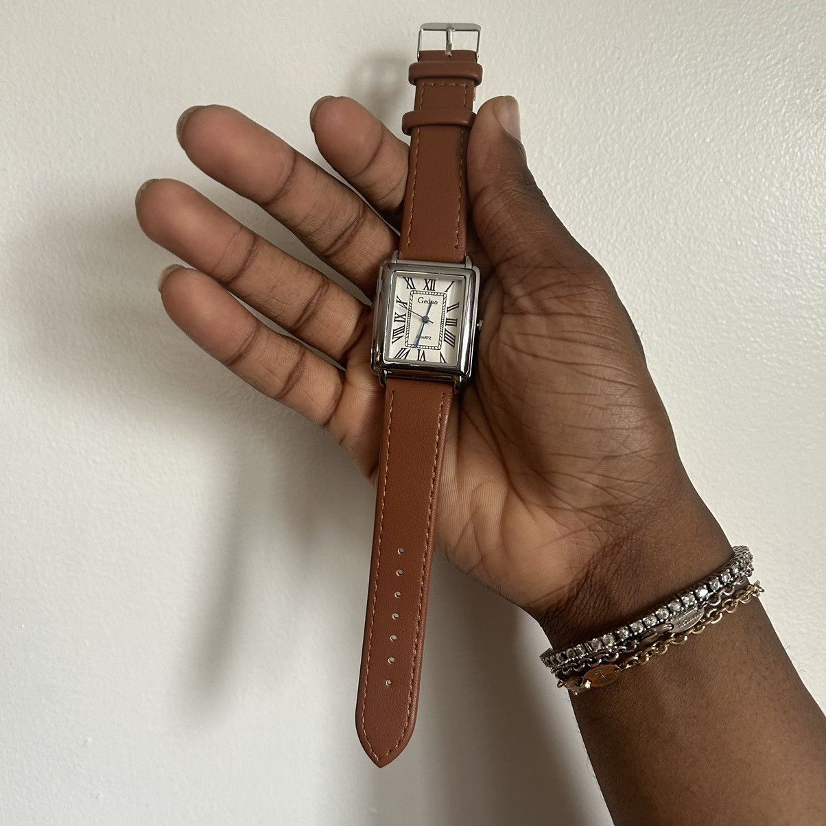 Japanese Brand × Vintage Vintage 90s retro style coffee brown silver quartz watch Size ONE SIZE - 1 Thumbnail