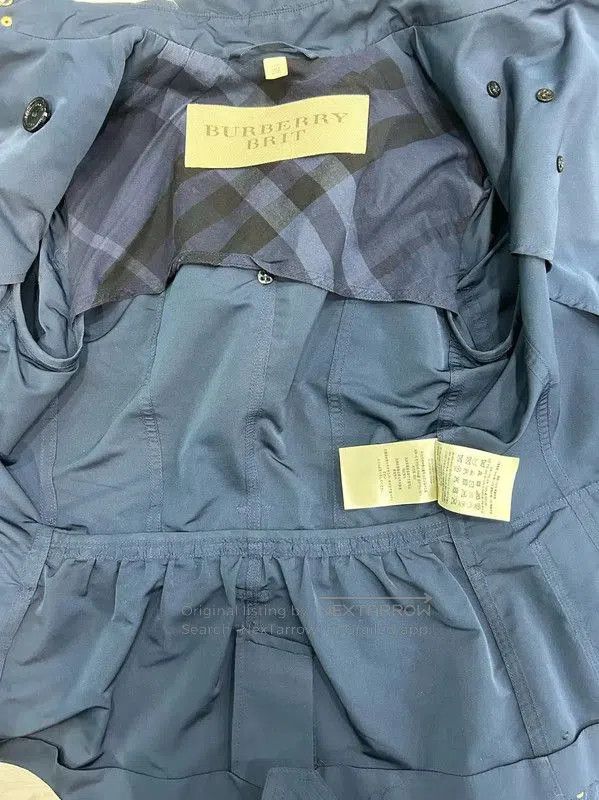 Burberry Burberry Women's Short Navy Spring Autumn Trench Coat. Size S / US 4 / IT 40 - 7 Thumbnail