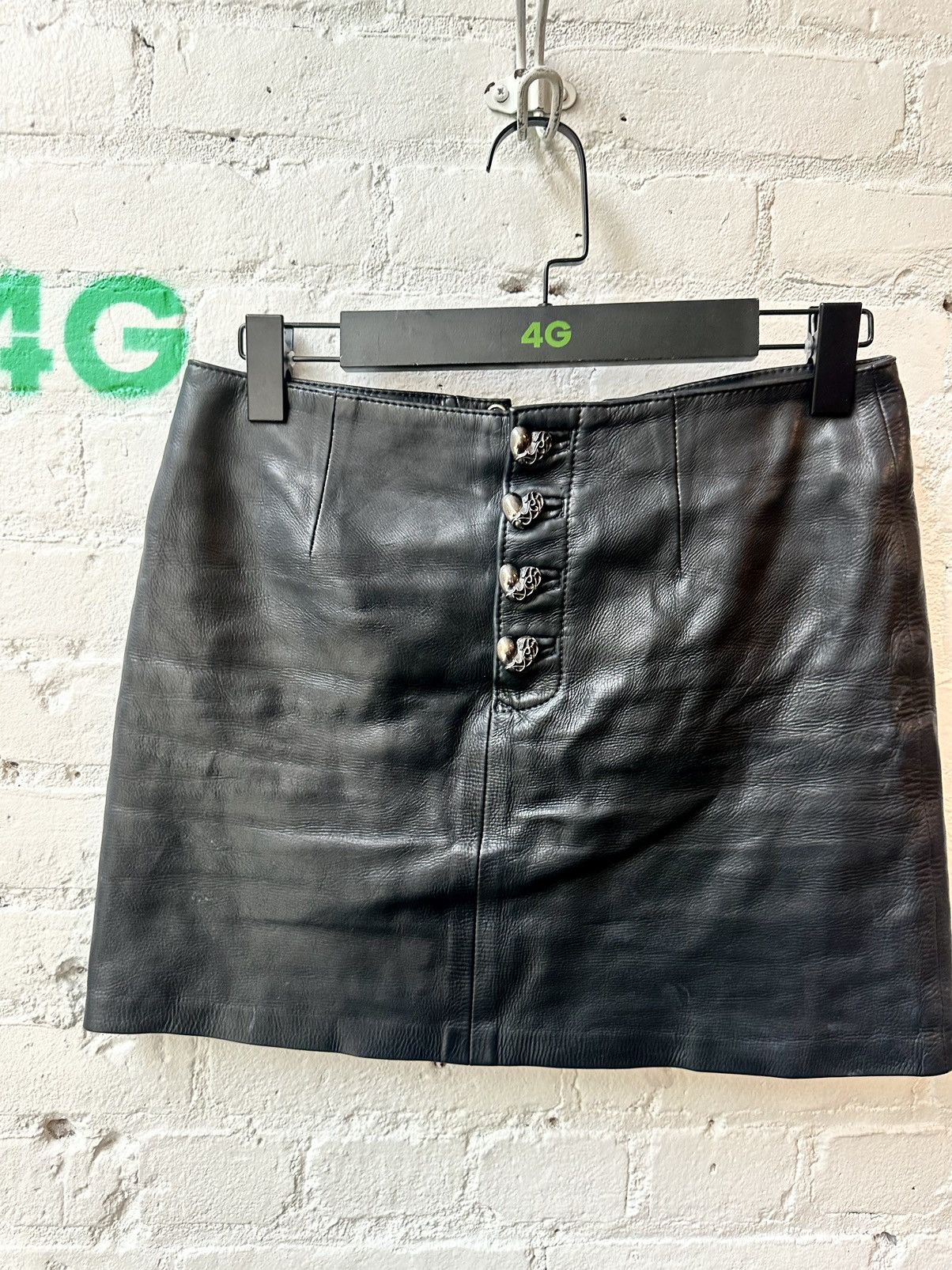 Chrome Hearts Chrome Hearts Leather Heart Skirt Fits S,M,L Size 28" / US 6 / IT 42 - 2 Thumbnail