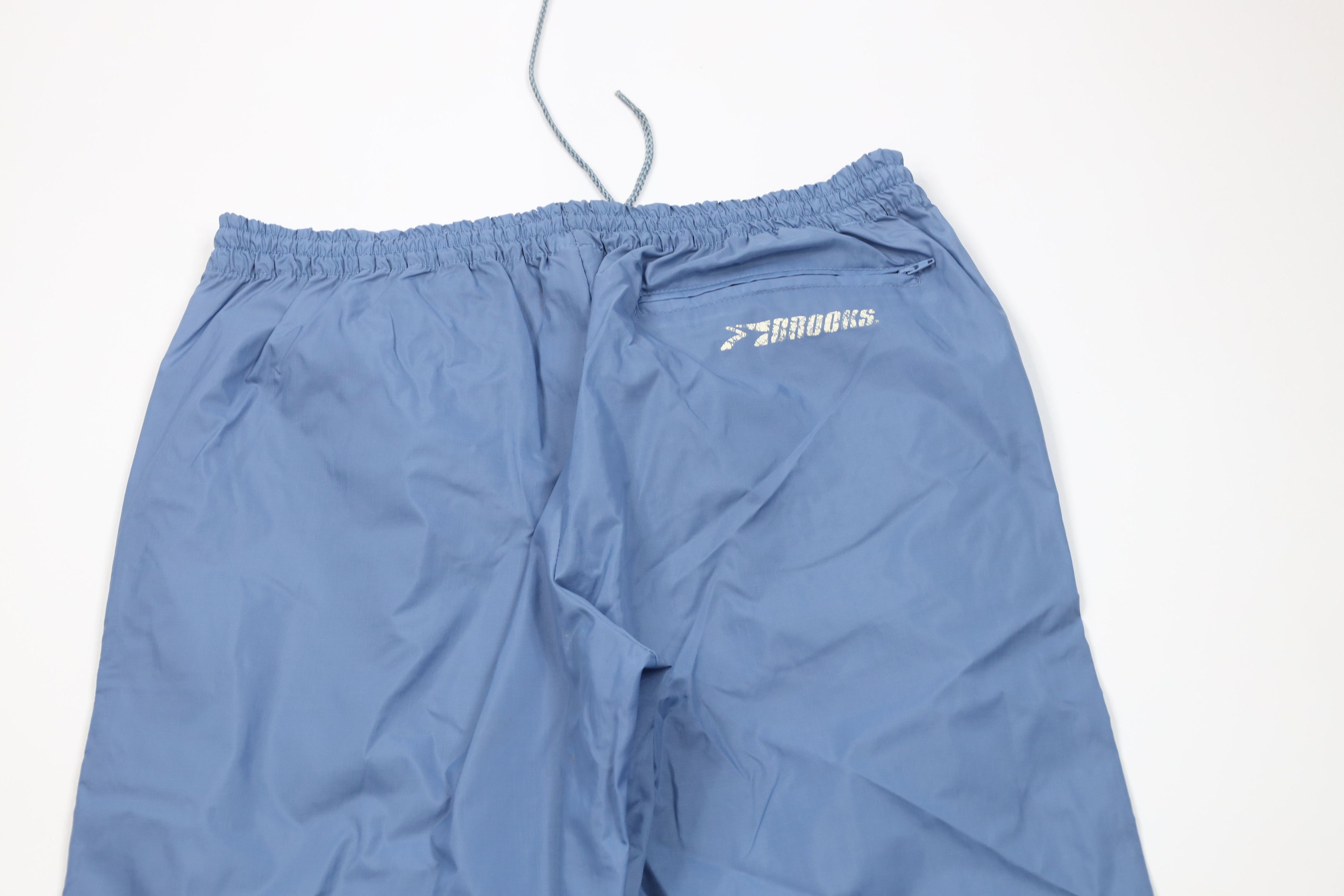 Brooks × Vintage Vintage 80s 90s Brooks Running Wide Leg Windbreaker Pants Size US 32 / EU 48 - 12 Thumbnail