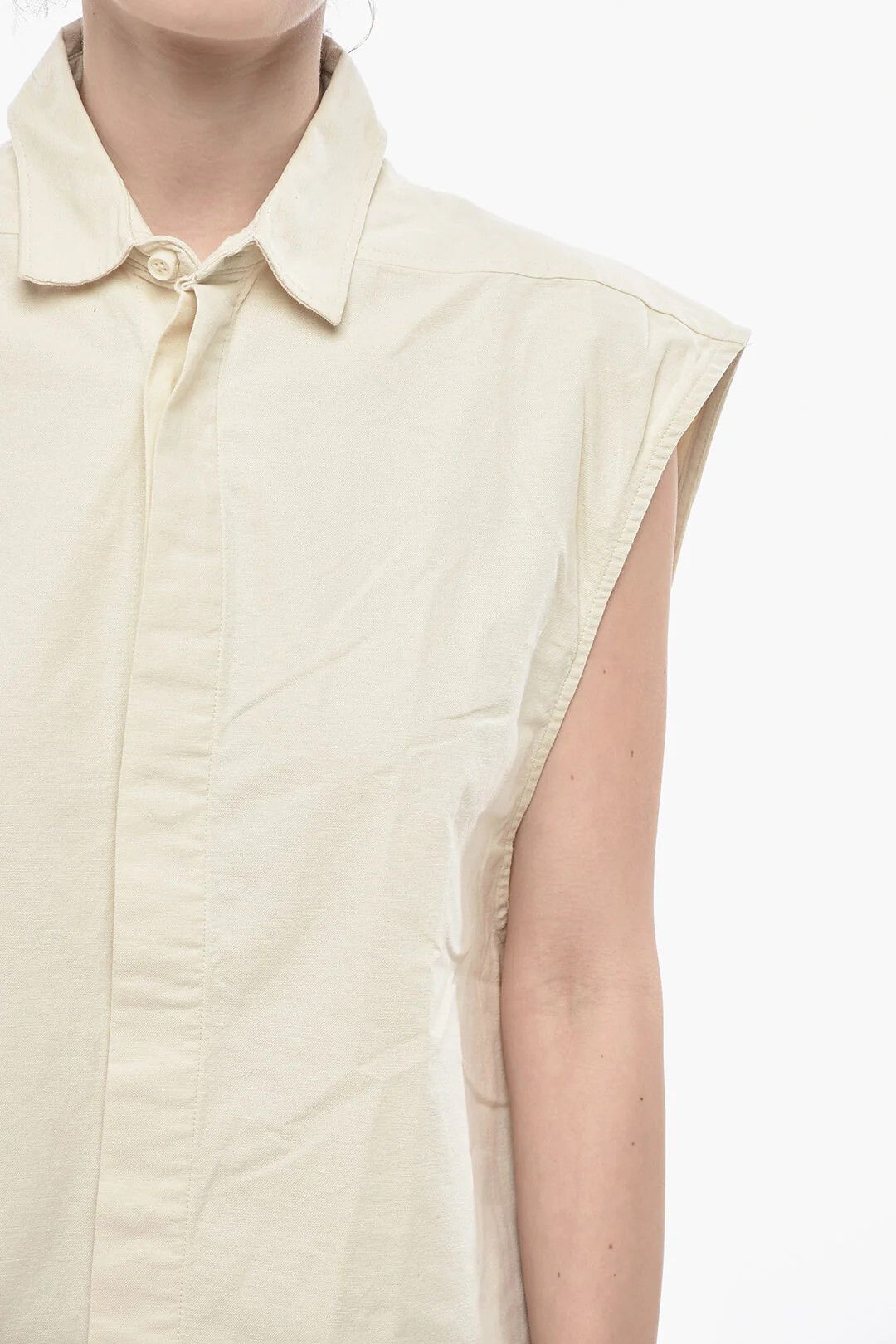 Fear of God og1mm0326 Long Sleeveless Shirt in Beige Size XXS / US 00 / IT 34 - 3 Thumbnail