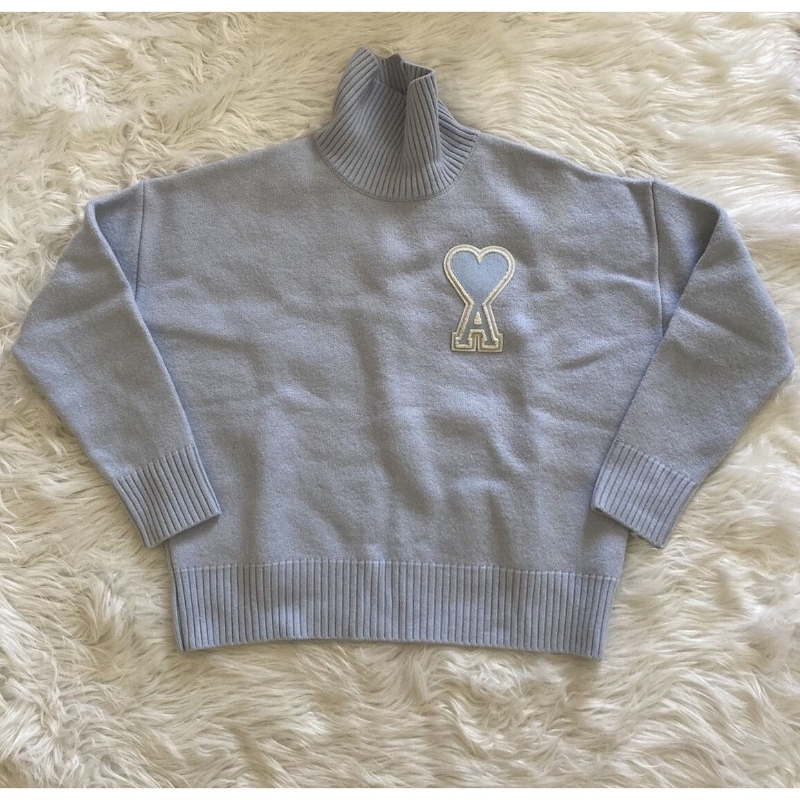 AMI AMI Paris Alexandre Mattiussi Heart Embroidered Turtleneck S Size US S / EU 44-46 / 1 - 1 Thumbnail