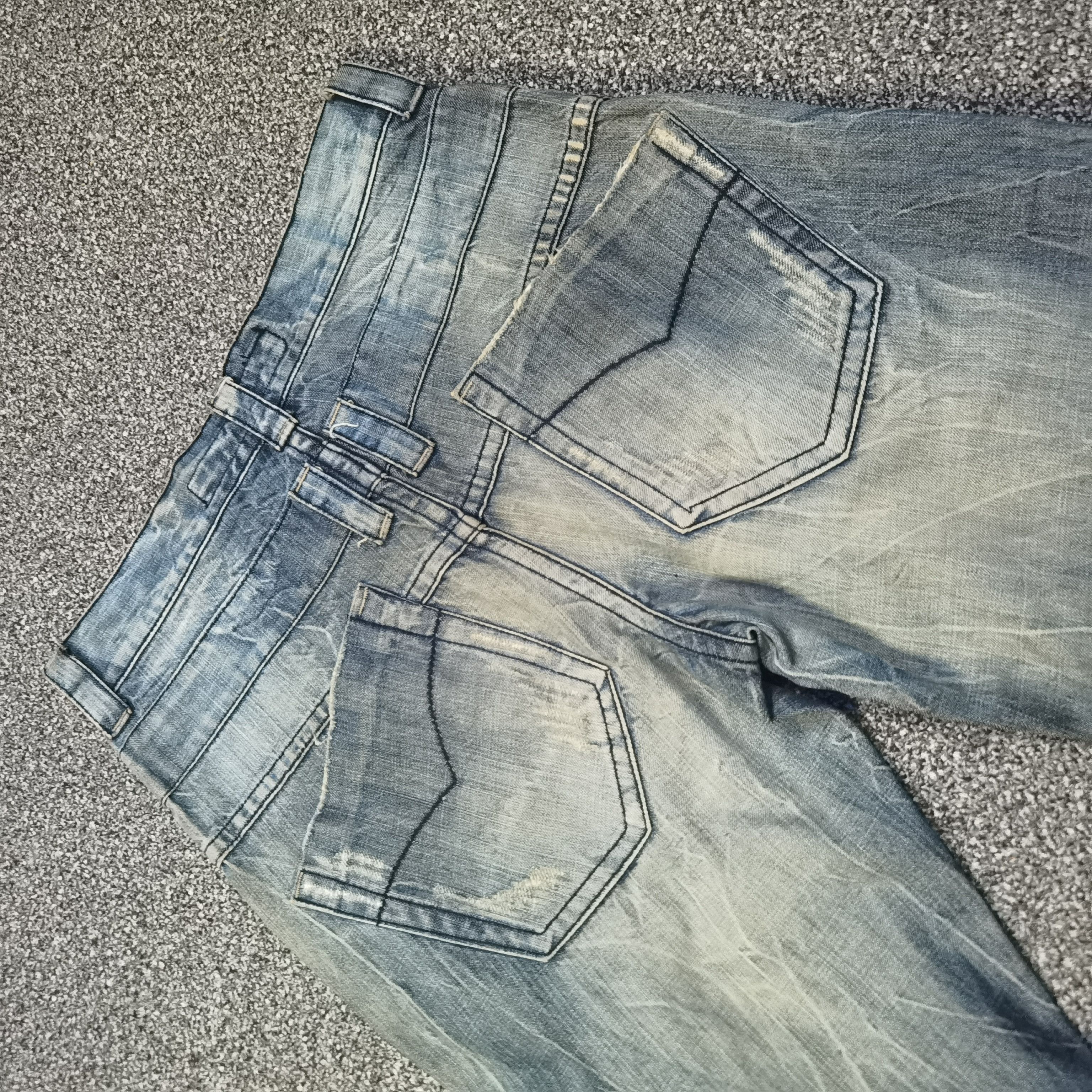 If Six Was Nine × Japanese Brand × Le Grande Bleu (L.G.B.) Y2K Crazy Baggy T2X Denim Size US 35 - 4 Thumbnail