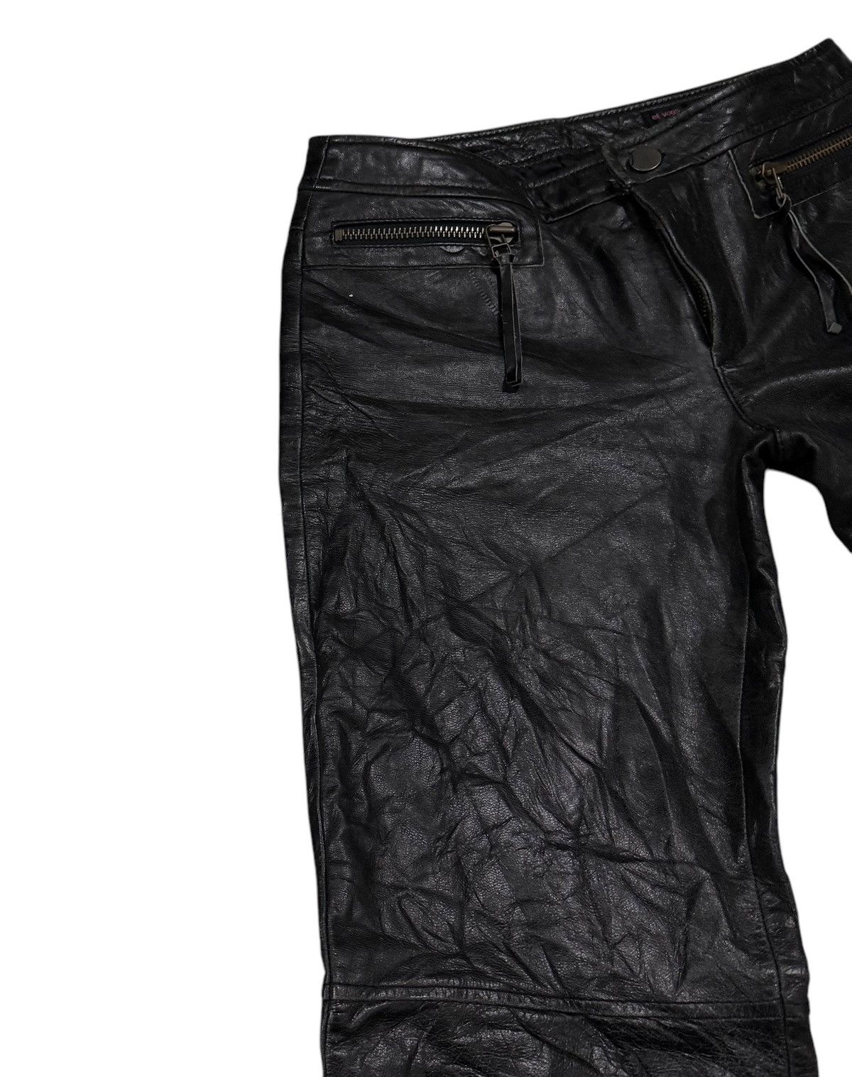 Hysteric Glamour × Le Grande Bleu (L.G.B.) × Leather Vintage Et Vous Bootcut Seditionaries Sheepskin Leather Pant Size 27" / US 4 / IT 40 - 5 Thumbnail