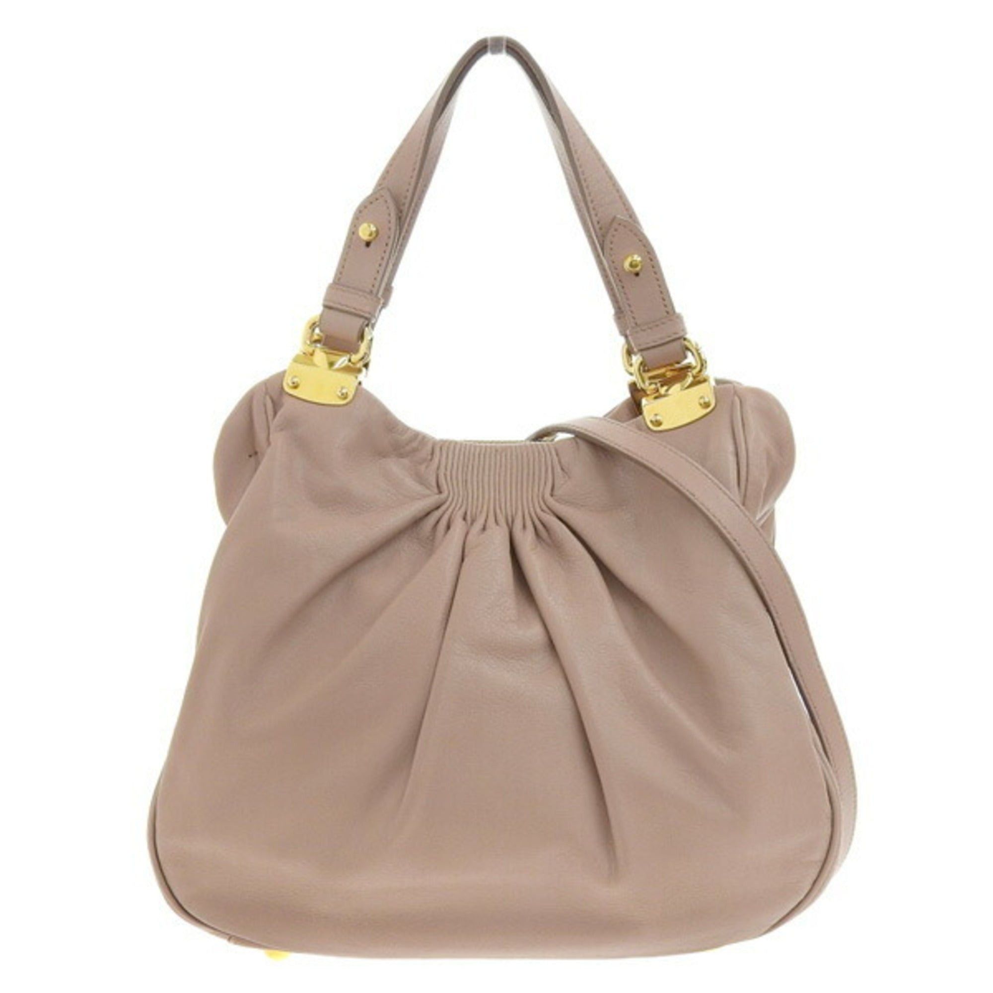 image of Miu Miu Miu Leather Handbag Pink Ladies, Women's
