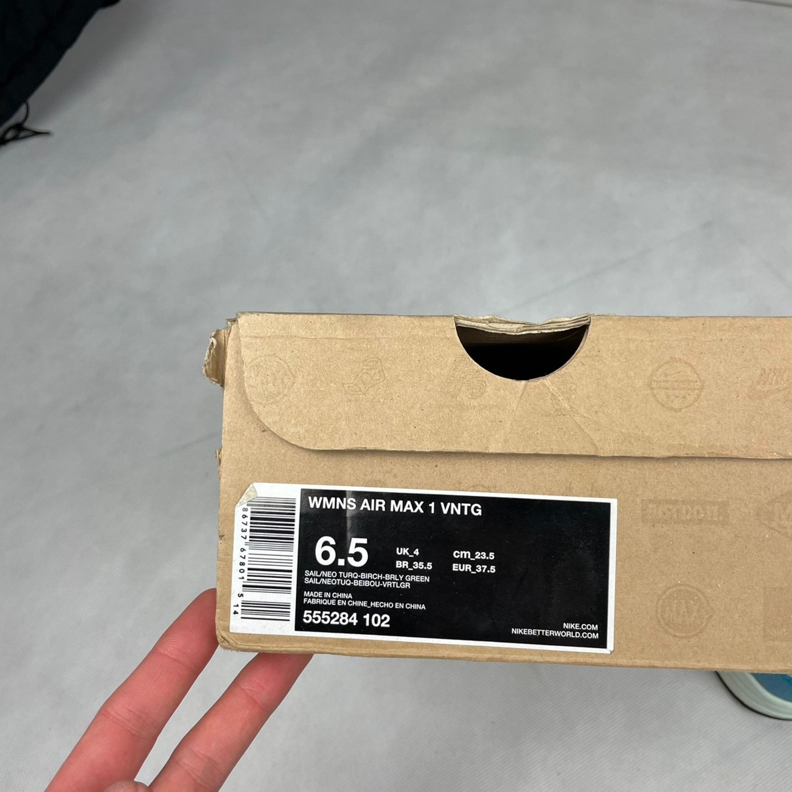 Nike × Vintage Nike Air Max 1 Vintage Sail Neo Turquoise Size US 6,5 Size US 6.5 / IT 36.5 - 16 Thumbnail