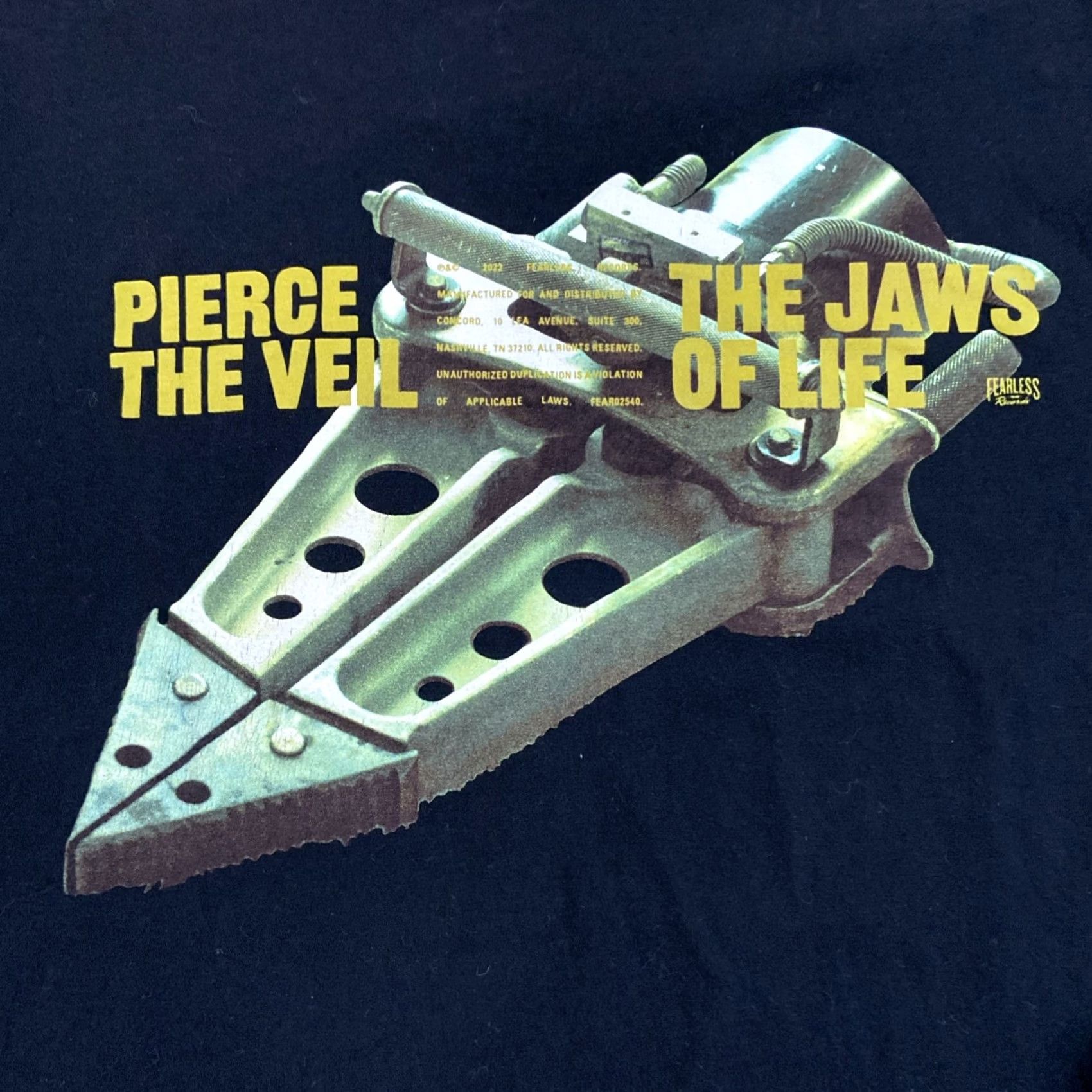 Comfort Colors Pierce The Veil Shirt Mens Medium Black The Jaws Of Life Tour Tee Comfort Colors Crew Neck Short Sleeve Graphic Print T-Shirt Music Band Tour Mens Size US M / EU 48-50 / 2 - 2 Thumbnail