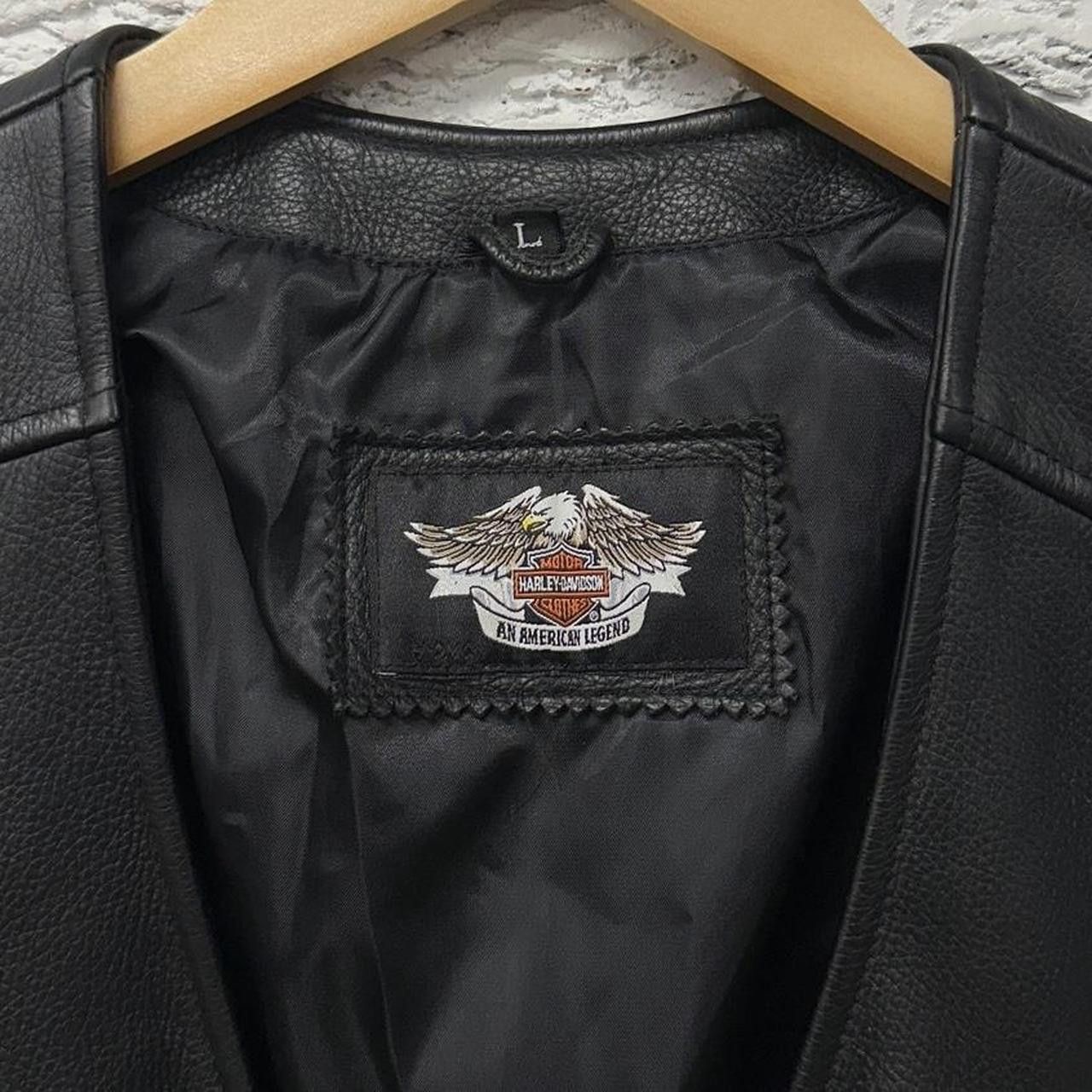 Harley Davidson Vintage Harley Davidson Genuine Leather Embroidered Vest L Size US L / EU 52-54 / 3 - 4 Thumbnail