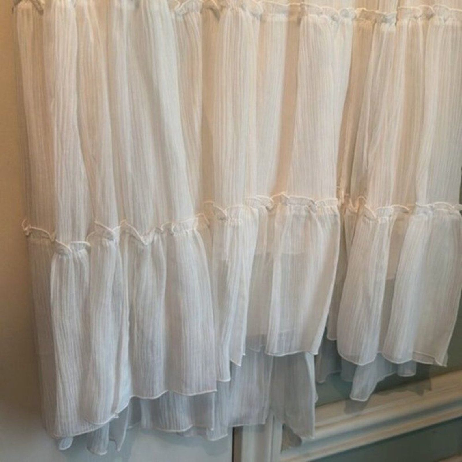 See by Chloe See by Chloe Tiered cotton and silk blend crepon midi white Size 32" / US 10 / IT 46 - 7 Thumbnail