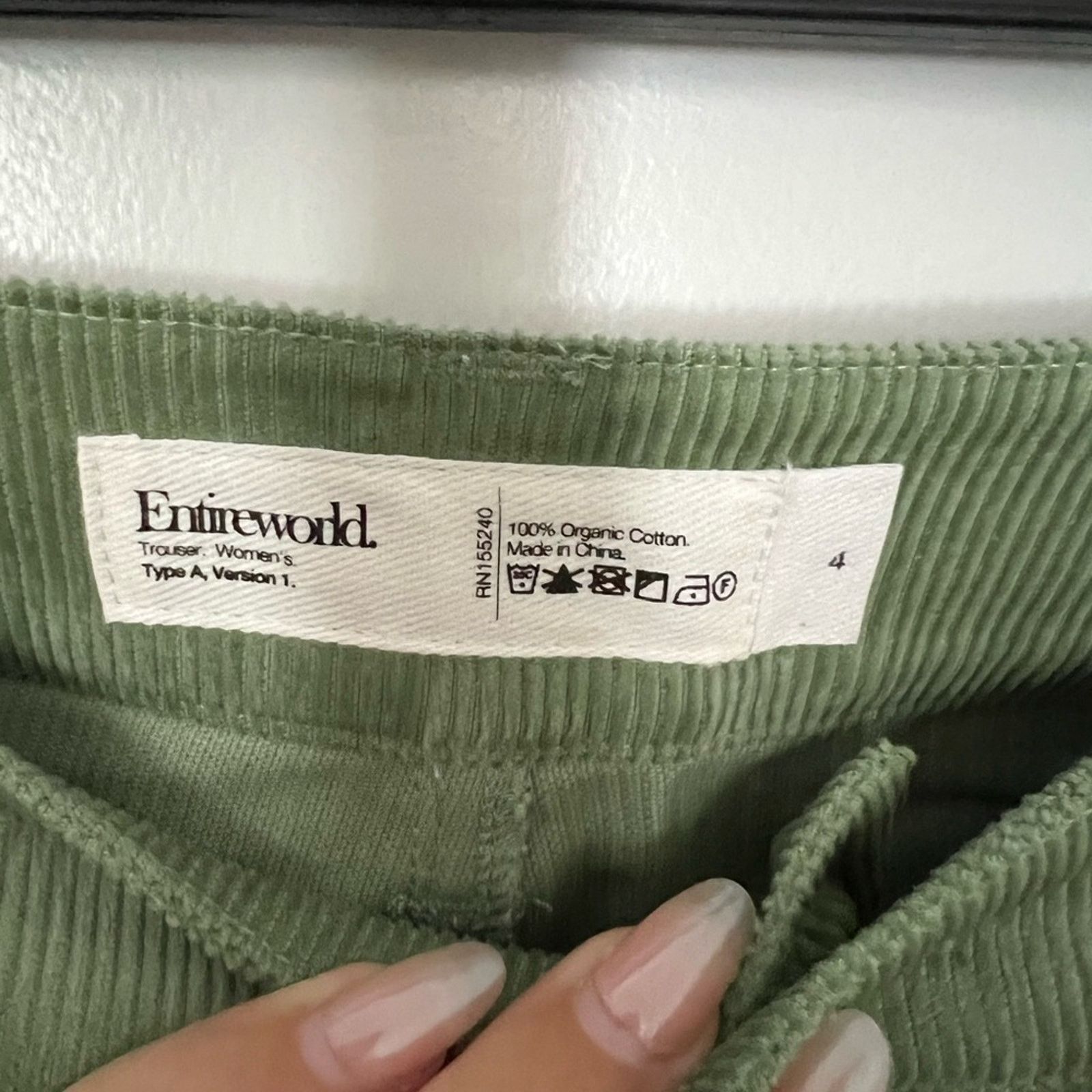 Entireworld Green corduroy Entireworld pants Size 27" / US 4 / IT 40 - 3 Thumbnail