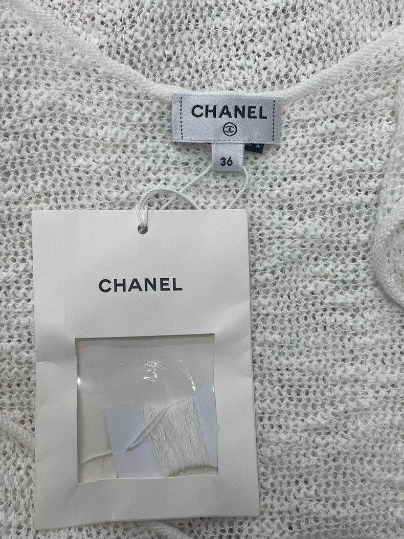 Chanel Chanel Beach series white pocket knitted vest Size XS / US 0-2 / IT 36-38 - 3 Thumbnail