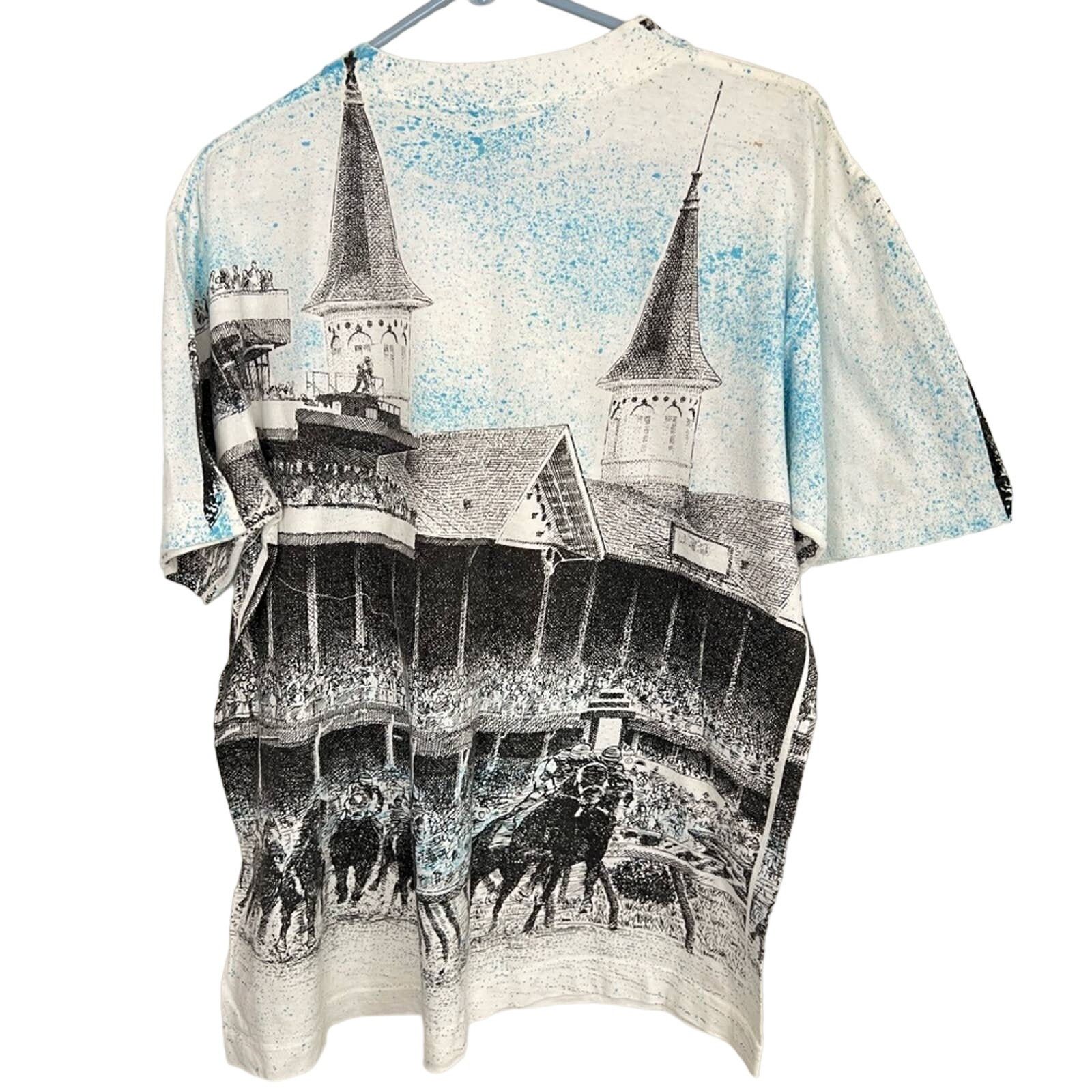 Vintage Vintage 1994 Kentucky Derby Churchill Downs ALL OVER Tee AOP Size US L / EU 52-54 / 3 - 7 Thumbnail