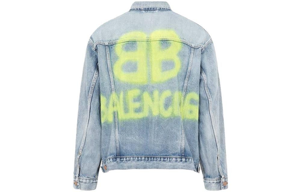 Balenciaga o1w1db10825 Large Fit Jacket in Blue Size US L / EU 52-54 / 3 - 1 Thumbnail