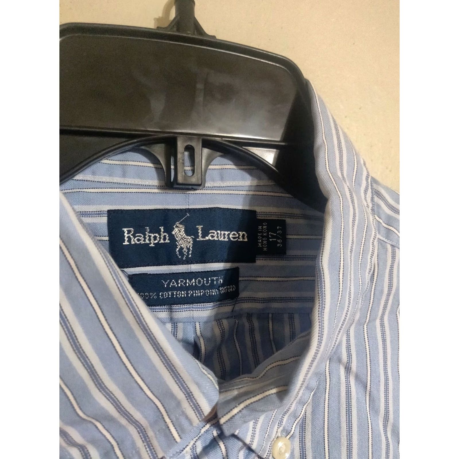 Polo Ralph Lauren Polo Ralph Lauren Yarmouth Blue Stripes L/S Button Down Shirt Men's 17 36/37 Size US XL / EU 56 / 4 - 3 Thumbnail