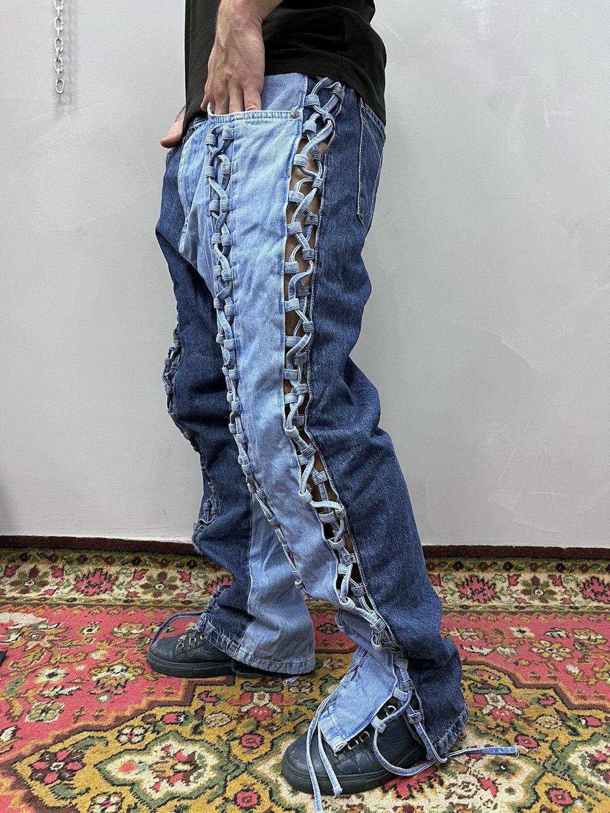 Hysteric Glamour Vintage Rick Owens Carti Opium Style Bloody Jeans 90s Size US 34 / EU 50 - 4 Thumbnail