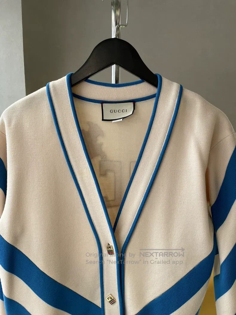 Gucci Gucci Blue and white striped cardigan coat Size XS / US 0-2 / IT 36-38 - 4 Thumbnail
