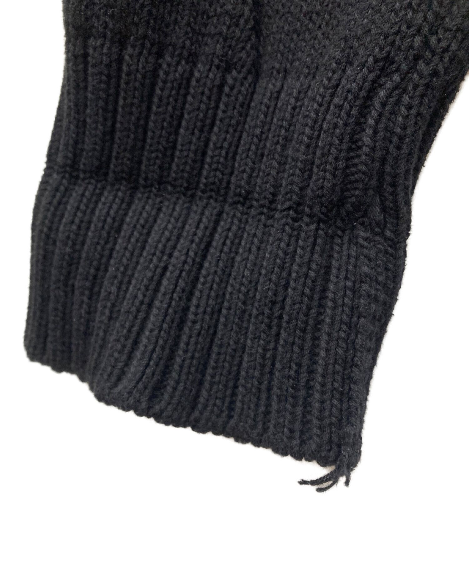 Yohji Yamamoto Yohji Yamamoto High Neck Pullover Knit Black 3 Size US L / EU 52-54 / 3 - 6 Thumbnail