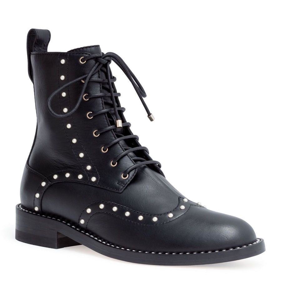Jimmy Choo Jimmy Choo Black Leather Studded Ankle Size US 9.5 / IT 39.5 - 1 Thumbnail