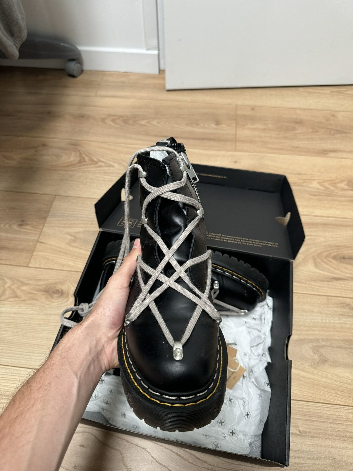 Dr. Martens × Rick Owens Dr Martens x Rick Owens 1460 BOOTS Size US 8 / EU 41 - 4 Thumbnail