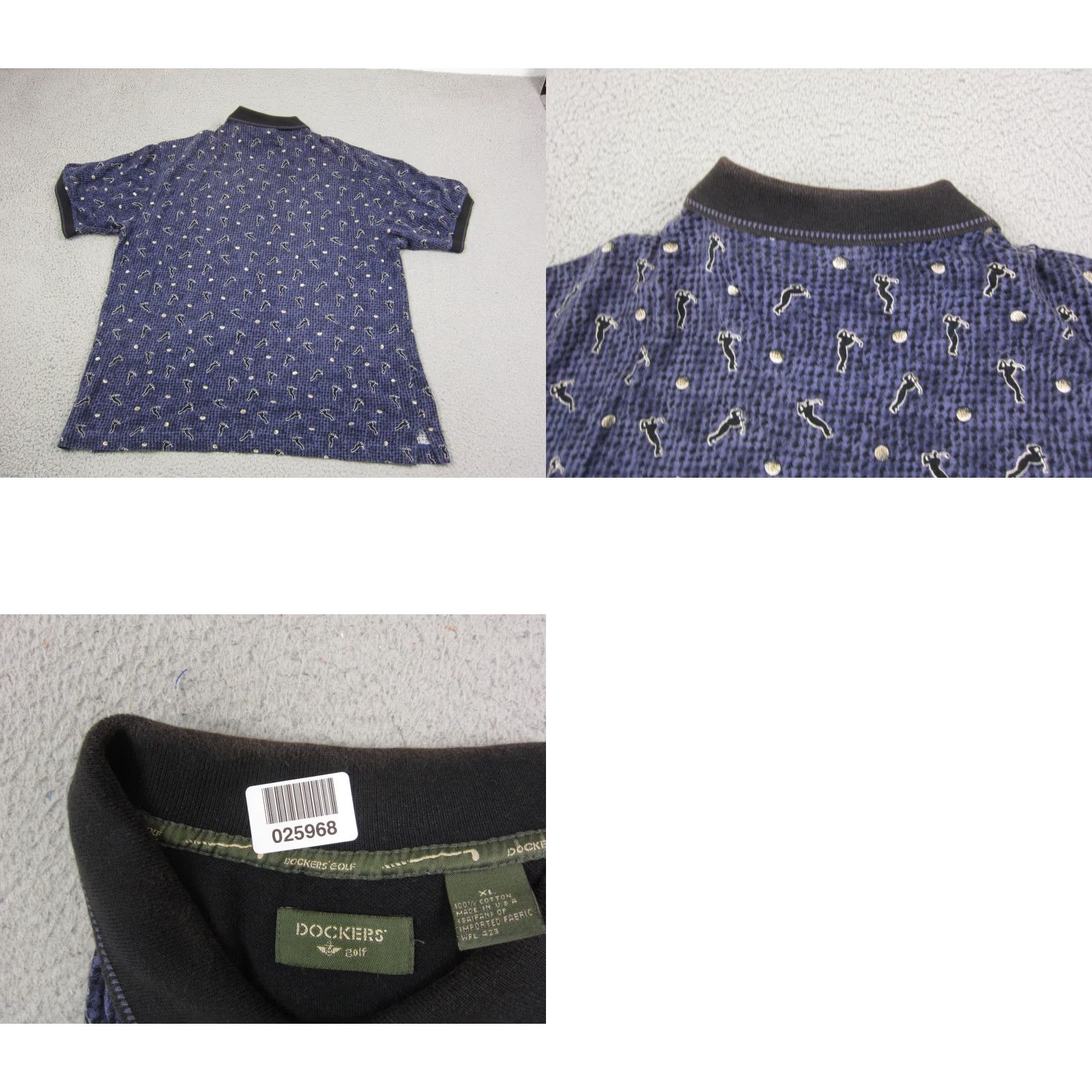 Dockers DOCKERS Polo Shirt Mens XL Blue Cotton Short Sleeve Button Collared 90s Vintage Style Polo Shirt Polo Shirt Mens XL blue cotton polo shirt Size US XL / EU 56 / 4 - 8 Thumbnail