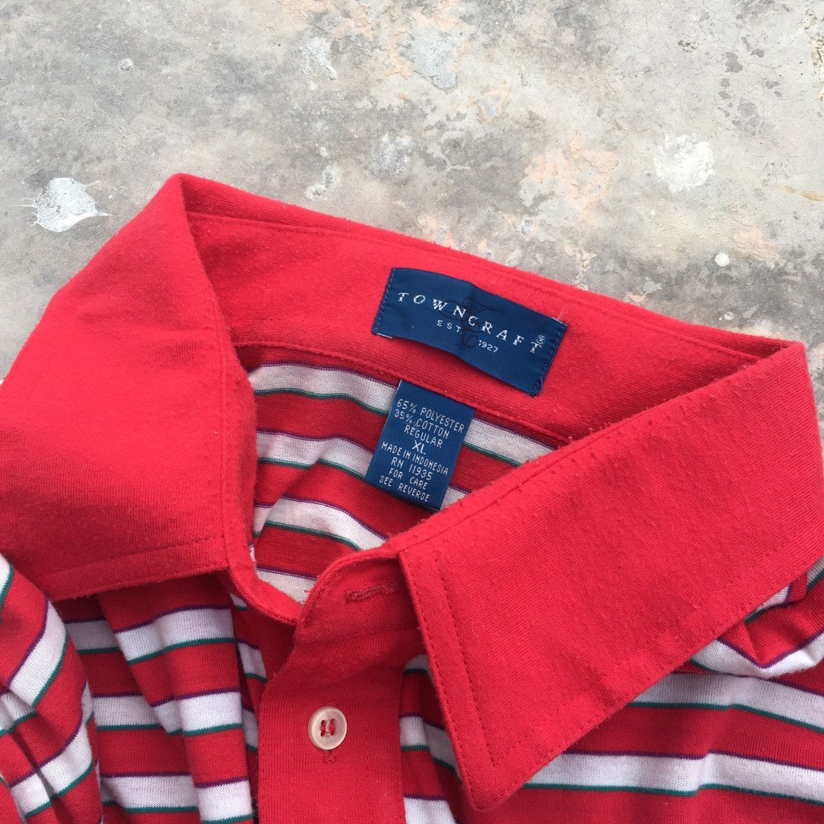 Towncraft × Vintage Vintage Towncraft Stripes Polo Tee Size US XL / EU 56 / 4 - 8 Thumbnail