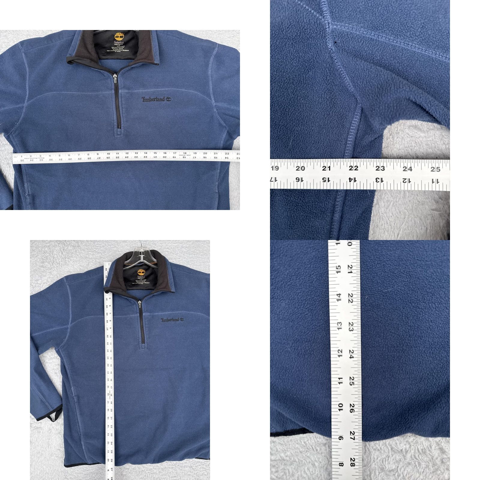 Timberland VINTAGE? No. Timberland Sweater Mens Large Blue Quarter Zip Fleece Pullover Outdoor Hike READ Size US L / EU 52-54 / 3 - 8 Thumbnail