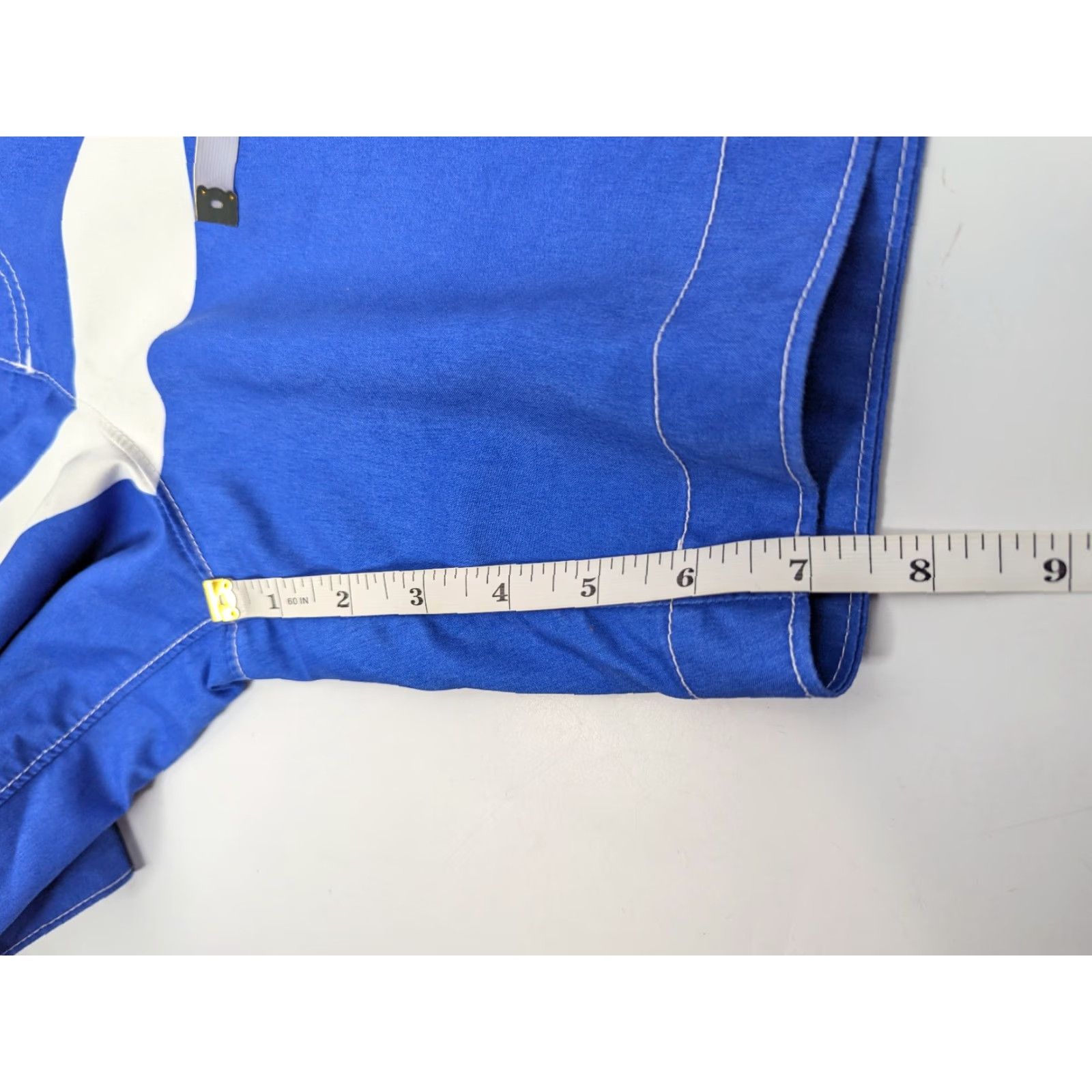 Abercrombie & Fitch Abercrombie & Fitch Swim Trunks Blue Tritone Striped Drawstring Size L Size ONE SIZE - 3 Thumbnail