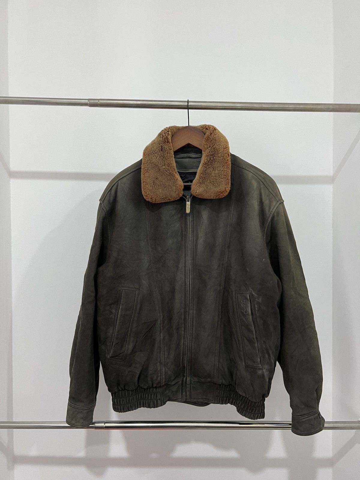 Yves Saint Laurent YvesSaintLaurent YSL Leather Jacket Size US L / EU 52-54 / 3 - 1 Thumbnail