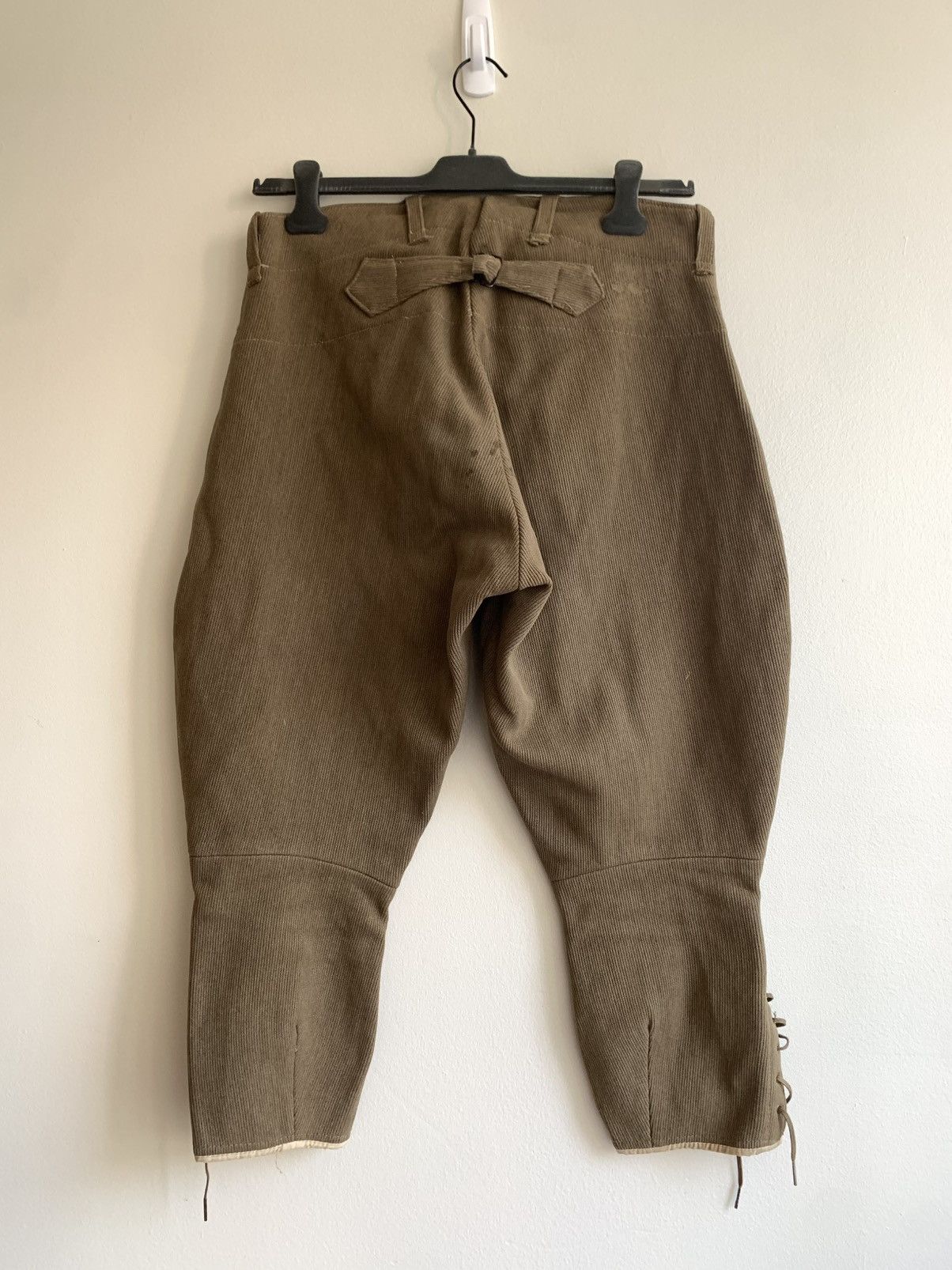 Vintage 1910’s WWI French Military Jodhpur Wool Whipcord Pants Size US 33 - 2 Thumbnail