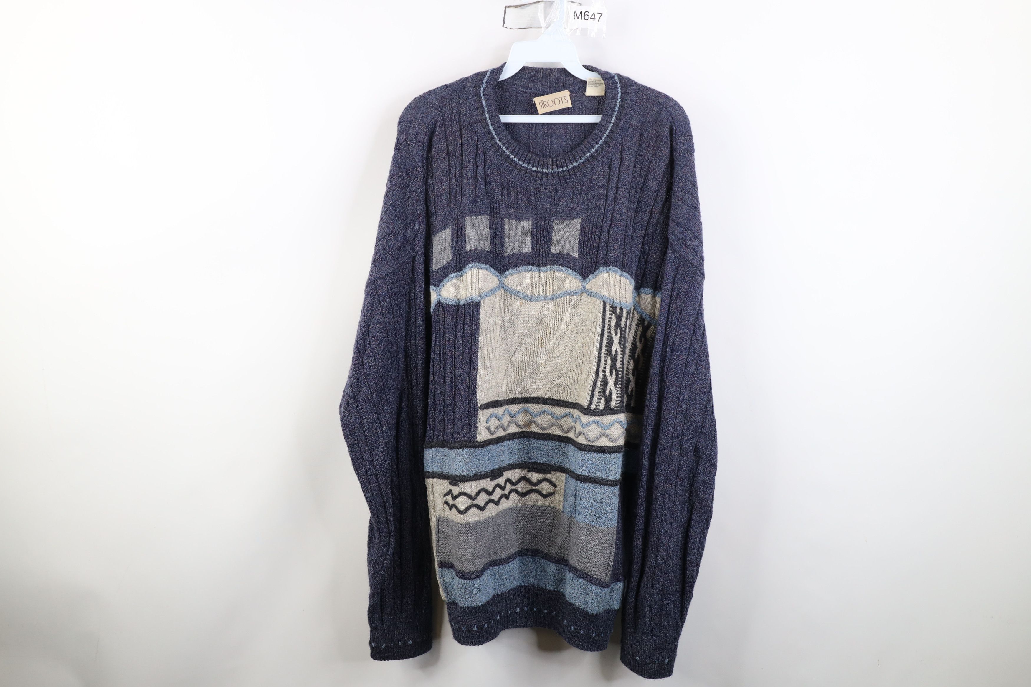 Vintage Vintage 90s Coogi Style Wool Blend Knit Crewneck Sweater Size US XL / EU 56 / 4 - 1 Thumbnail