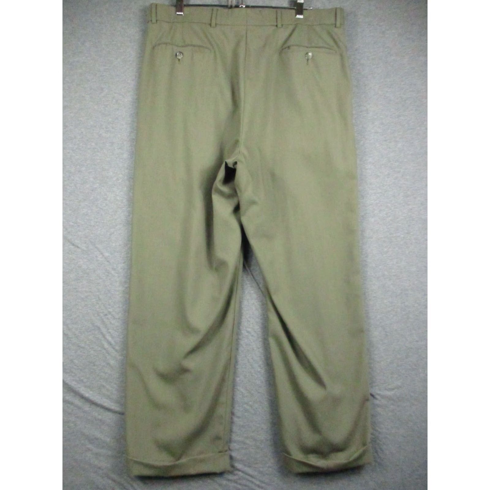 Vintage BALLIN Ballin Super 120's Wool Dress Pants Mens 36x28 Tan Brown Comfort EZE Regular Dress Pants Mens Size US 36 / EU 52 - 4 Thumbnail
