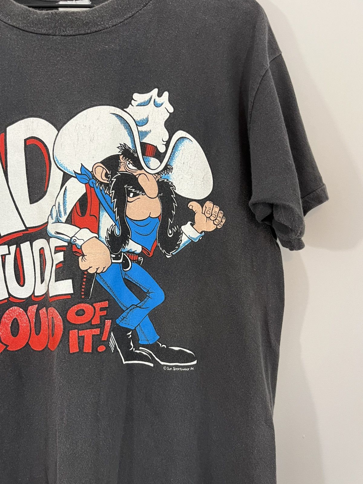 Vintage Single Stitch Faded Cowboy Western Cartoon Tee Size US M / EU 48-50 / 2 - 3 Thumbnail