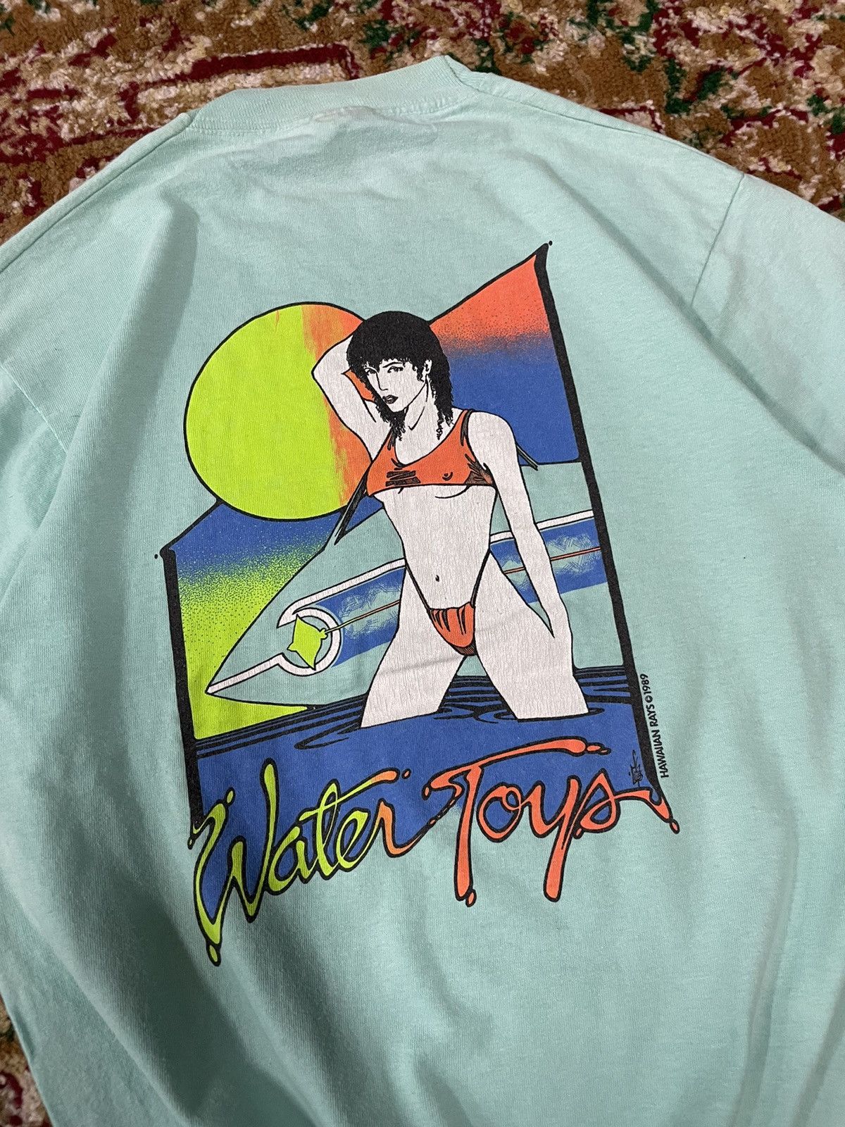 Fruit Of The Loom Vintage 80s Hawaii Rays Sexy Girl Size US M / EU 48-50 / 2 - 7 Thumbnail