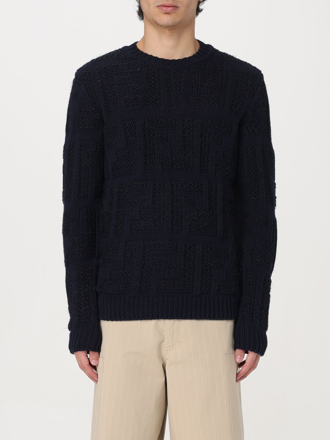 image of Fendi Sweater Men Black (Size Small)