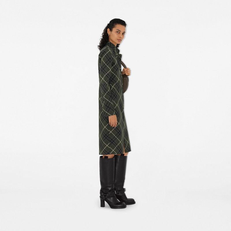 Burberry o1w1db10326 Check Wool Blend Shirt Dress in Multicolor Size L / US 10 / IT 46 - 3 Thumbnail