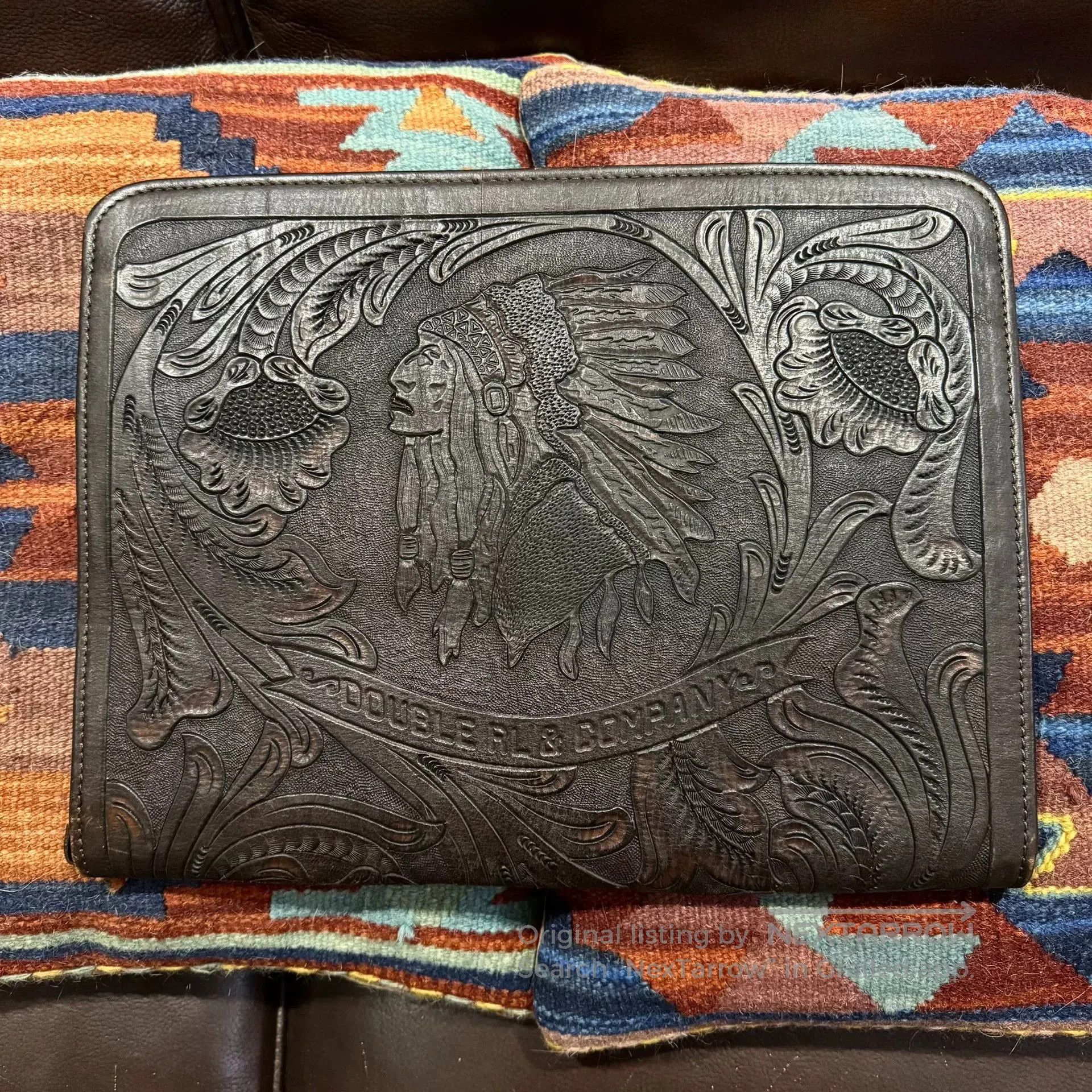 RRL Ralph Lauren RRL Indian Chief Carving Briefcase. Size ONE SIZE - 1 Thumbnail