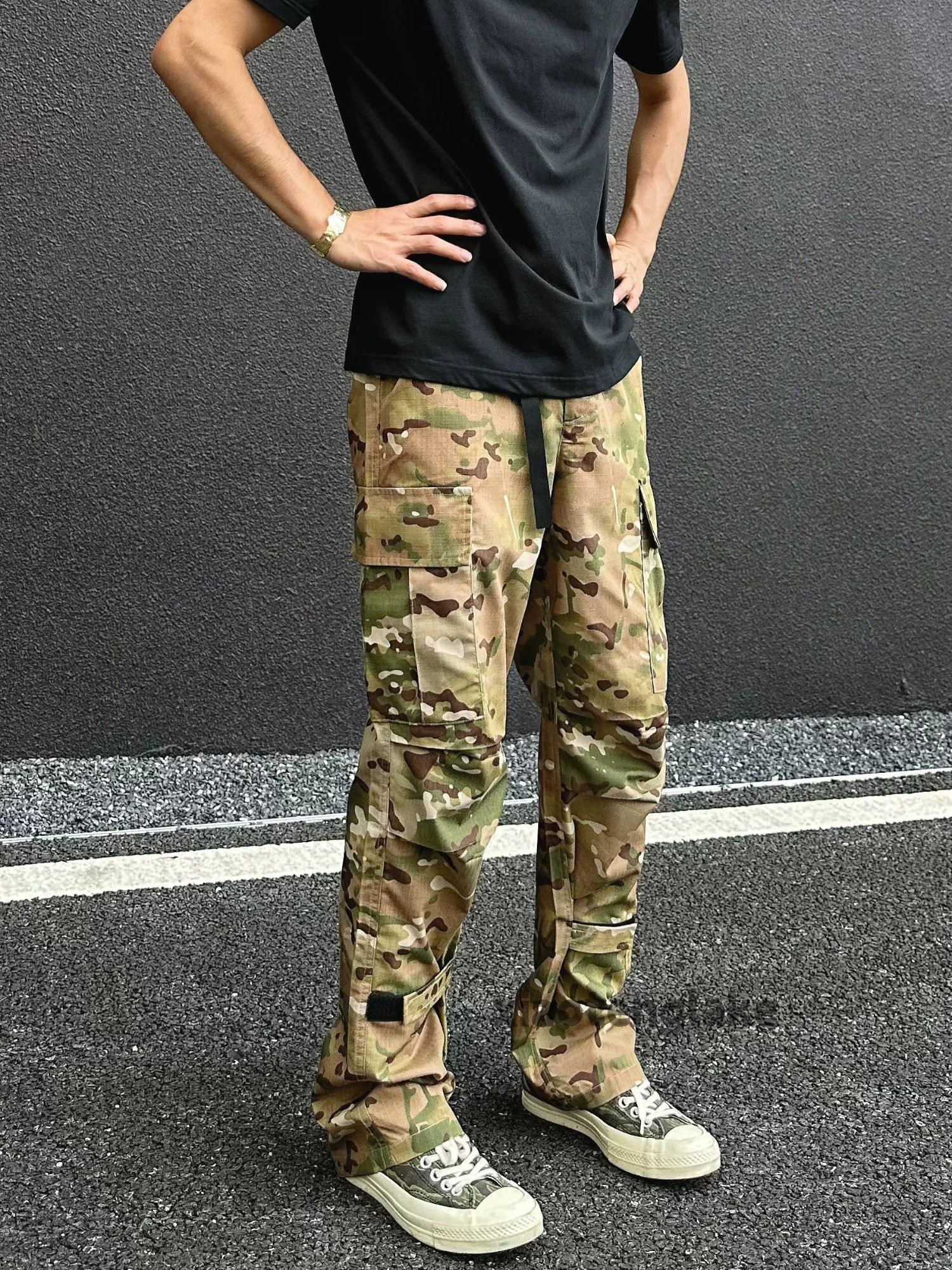 Designer × Japanese Brand × Vintage outdoor sports military utility camo pattern cargo pants Size US 34 / EU 50 - 2 Thumbnail