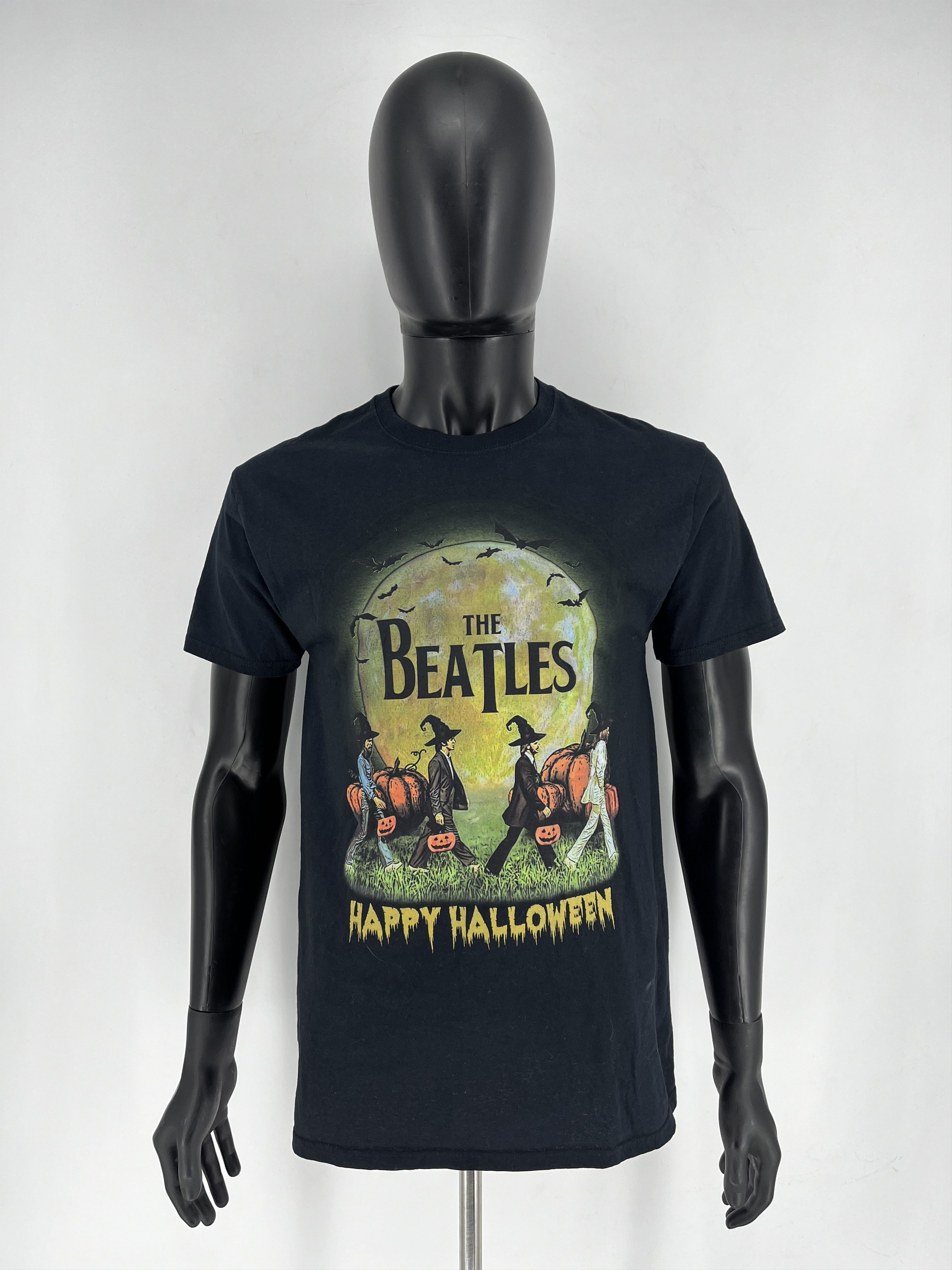 Band Tees × Vintage Vintage The Beatles Happy HalloweenThrashed Rock Streetwear Size US M / EU 48-50 / 2 - 2 Thumbnail