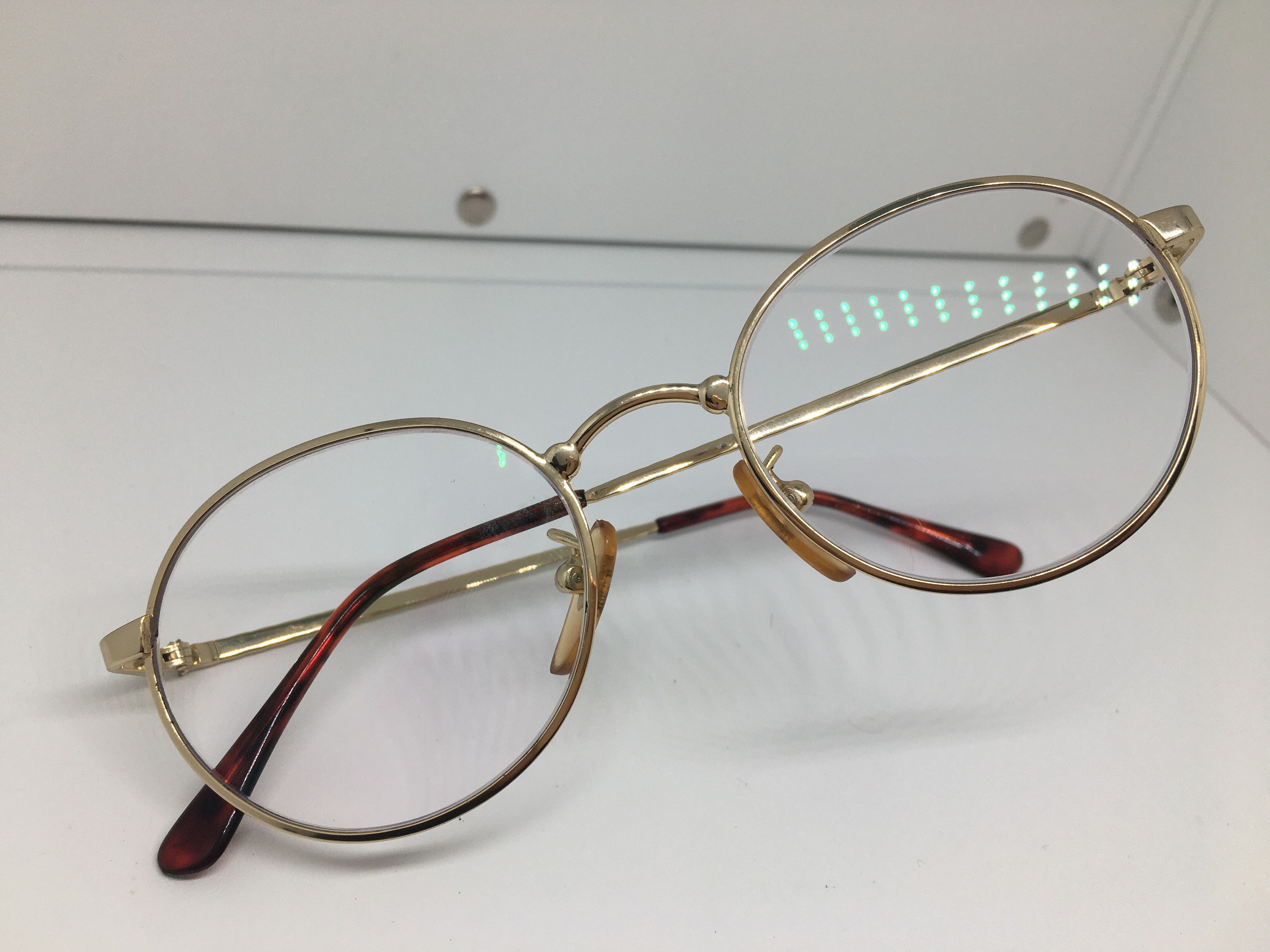 Vintage Vintage CARVO Gold Metal Eyeglasses Frame Size ONE SIZE - 5 Thumbnail