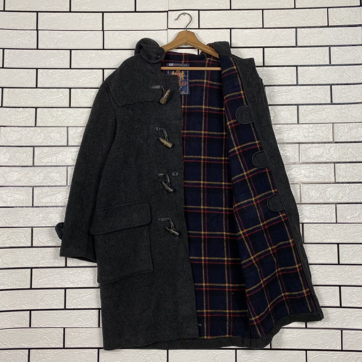 Gloverall 📌Vintage Wool Duffle Jacket Gloverall Made in England Tartan Size US M / EU 48-50 / 2 - 12 Thumbnail